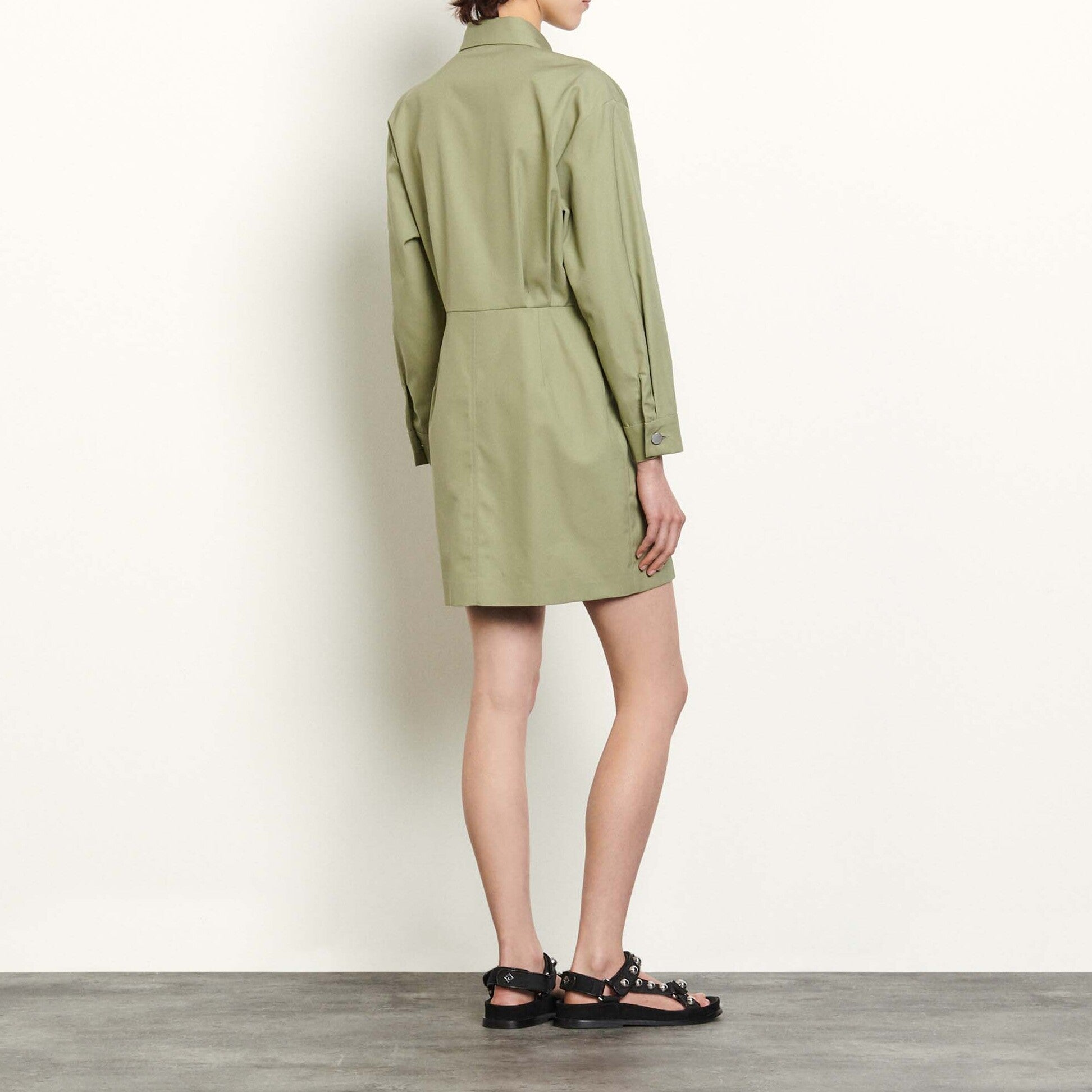 Robe courte saharienne en coton Sandro seconde main