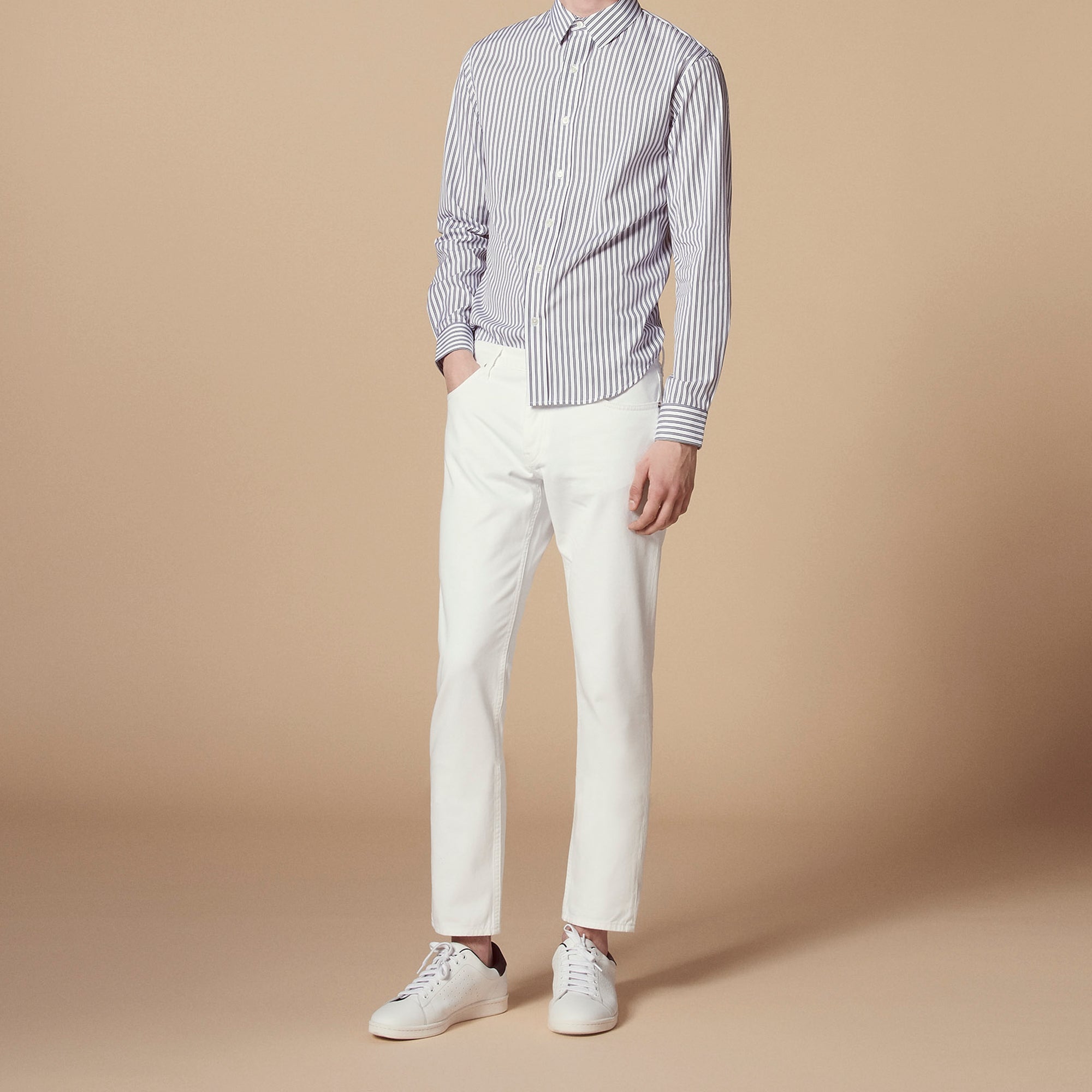 Chemise manches longues rayée Sandro seconde main