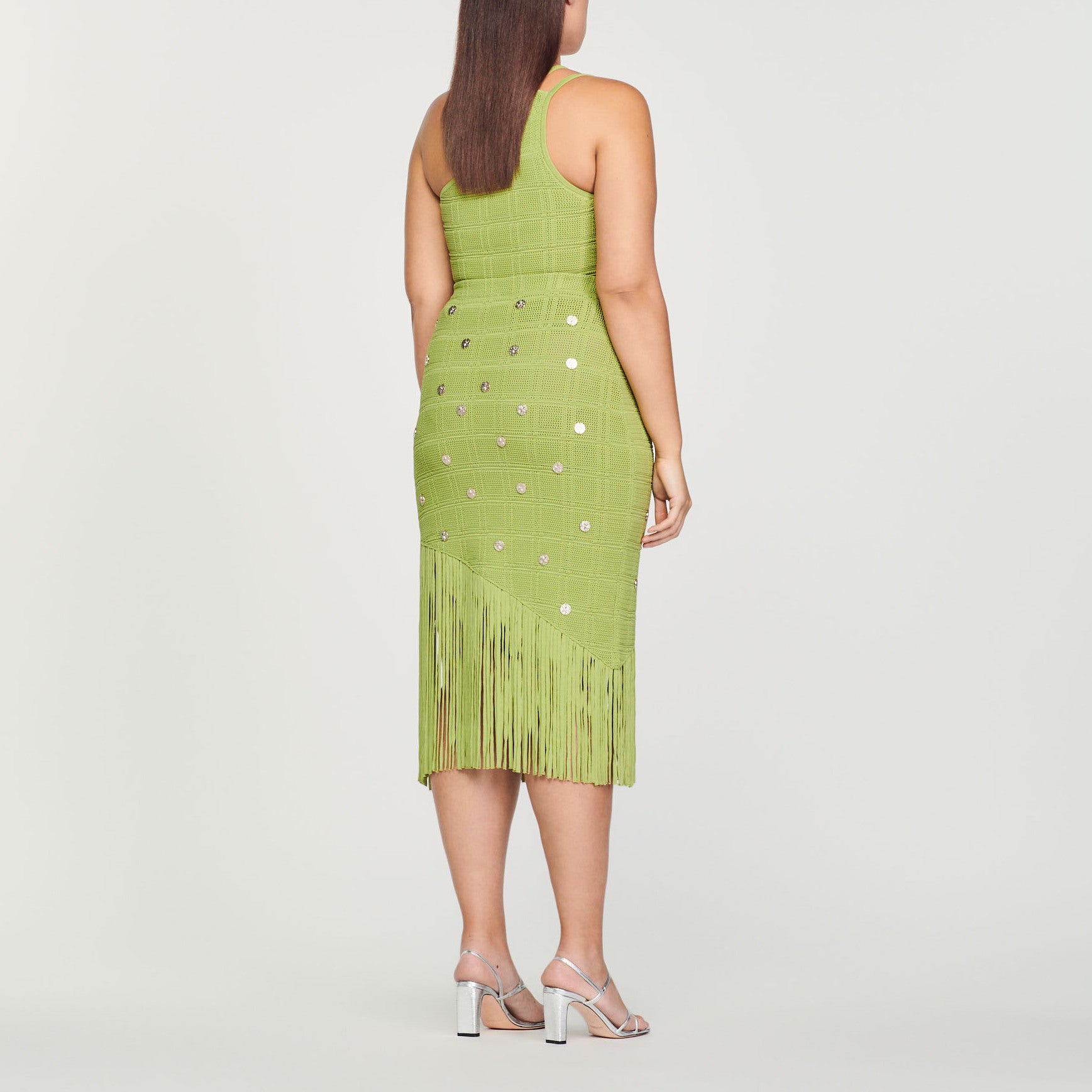 Jupe en Maille frangée Sandro seconde main