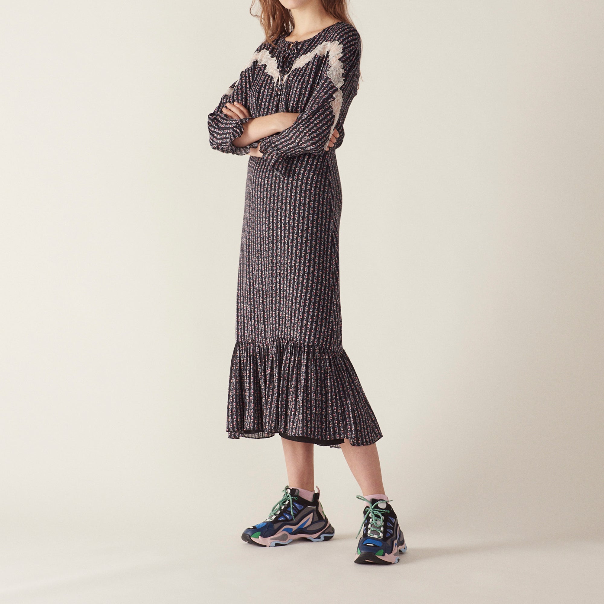 Robe longue imprimée bohème Sandro seconde main