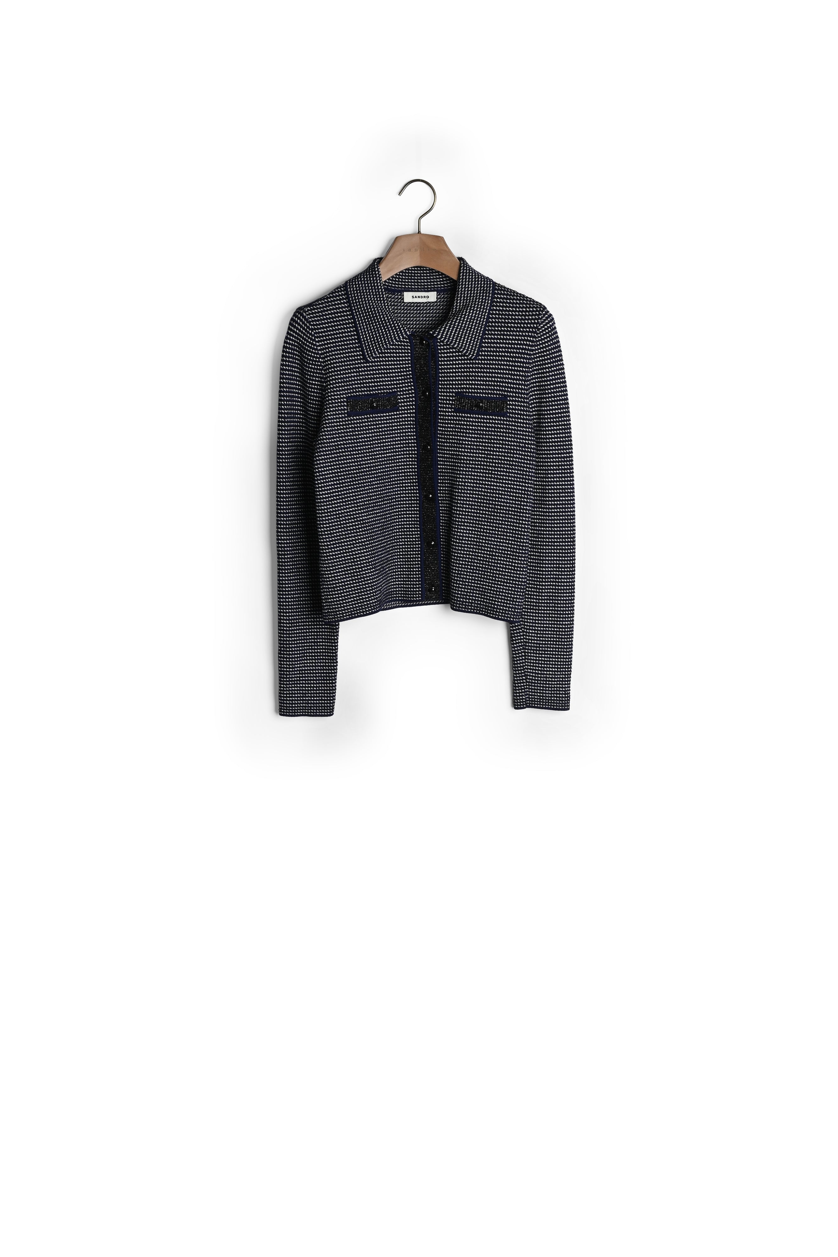 Cardigan court en Maille fantaisie Sandro seconde main