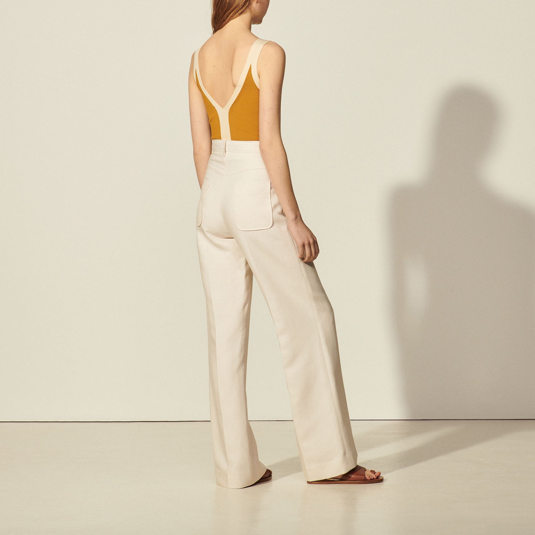 Pantalon avec zip milieu devant Sandro seconde main