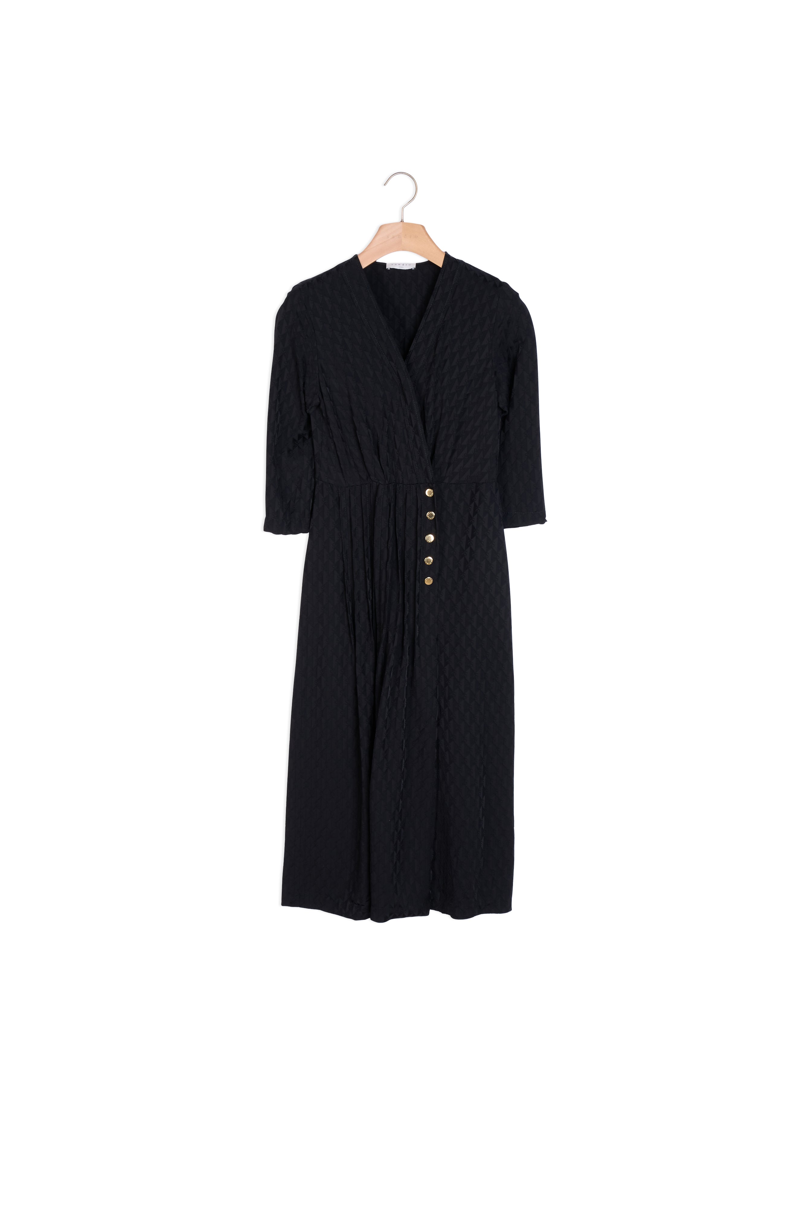 Robe longue jacquard et pressions Sandro seconde main