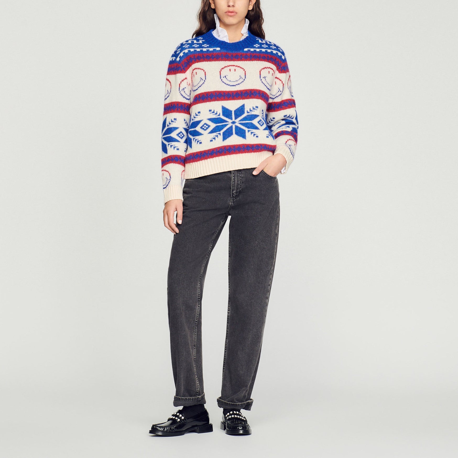 Pull Smiley Sandro seconde main