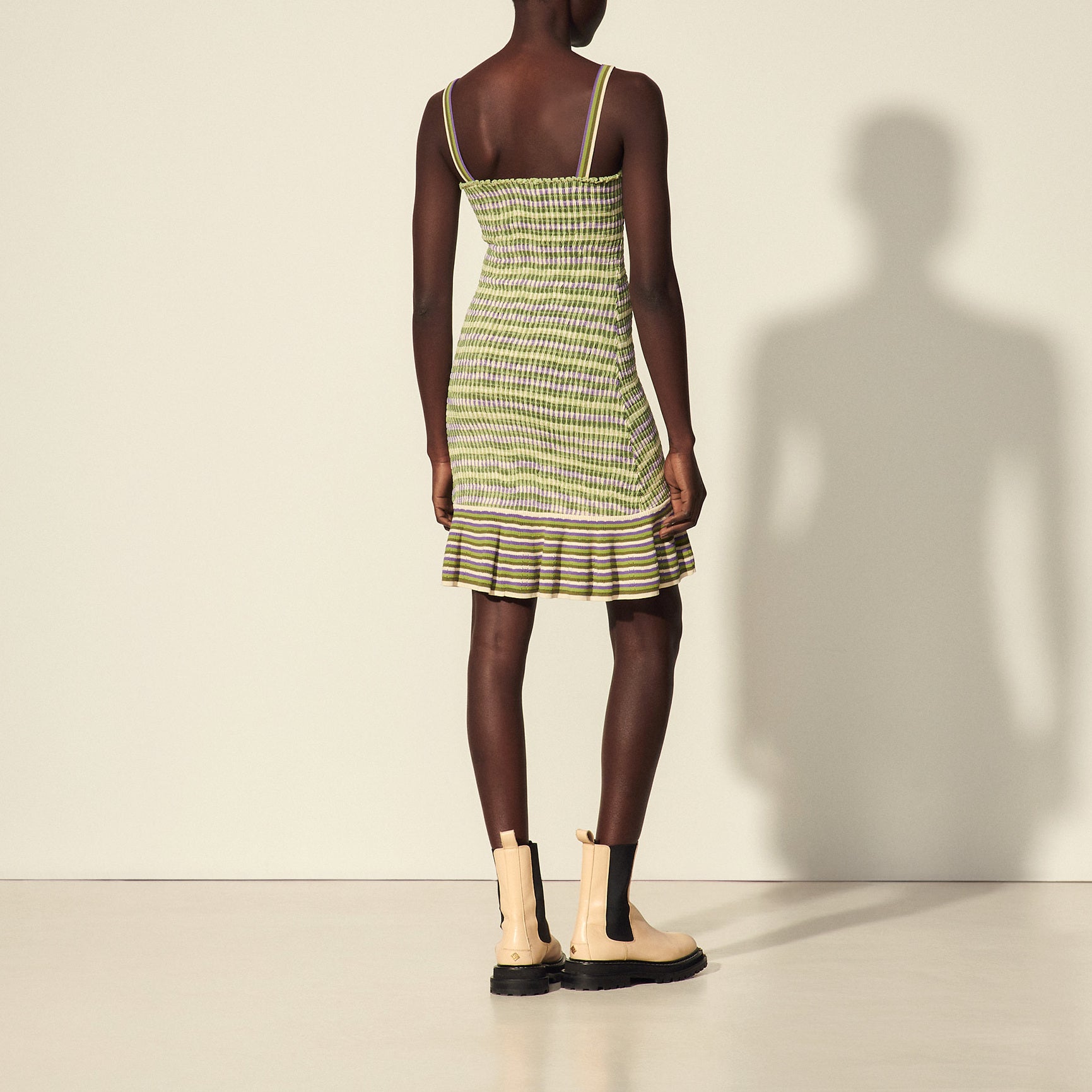 Robe en Maille smockée Sandro seconde main