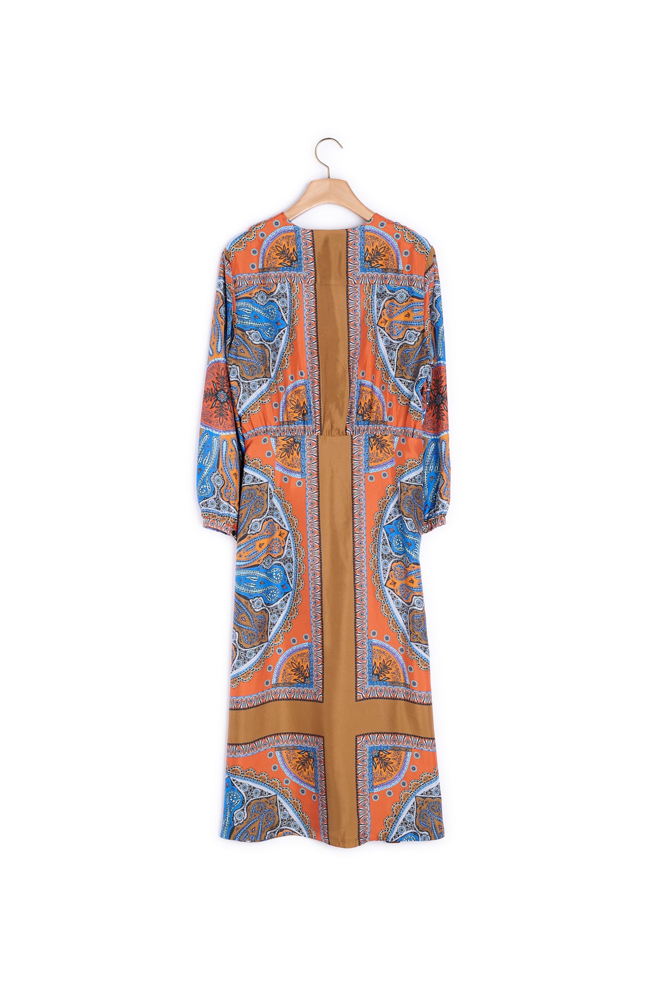 Robe longue imprimée en soie Sandro seconde main