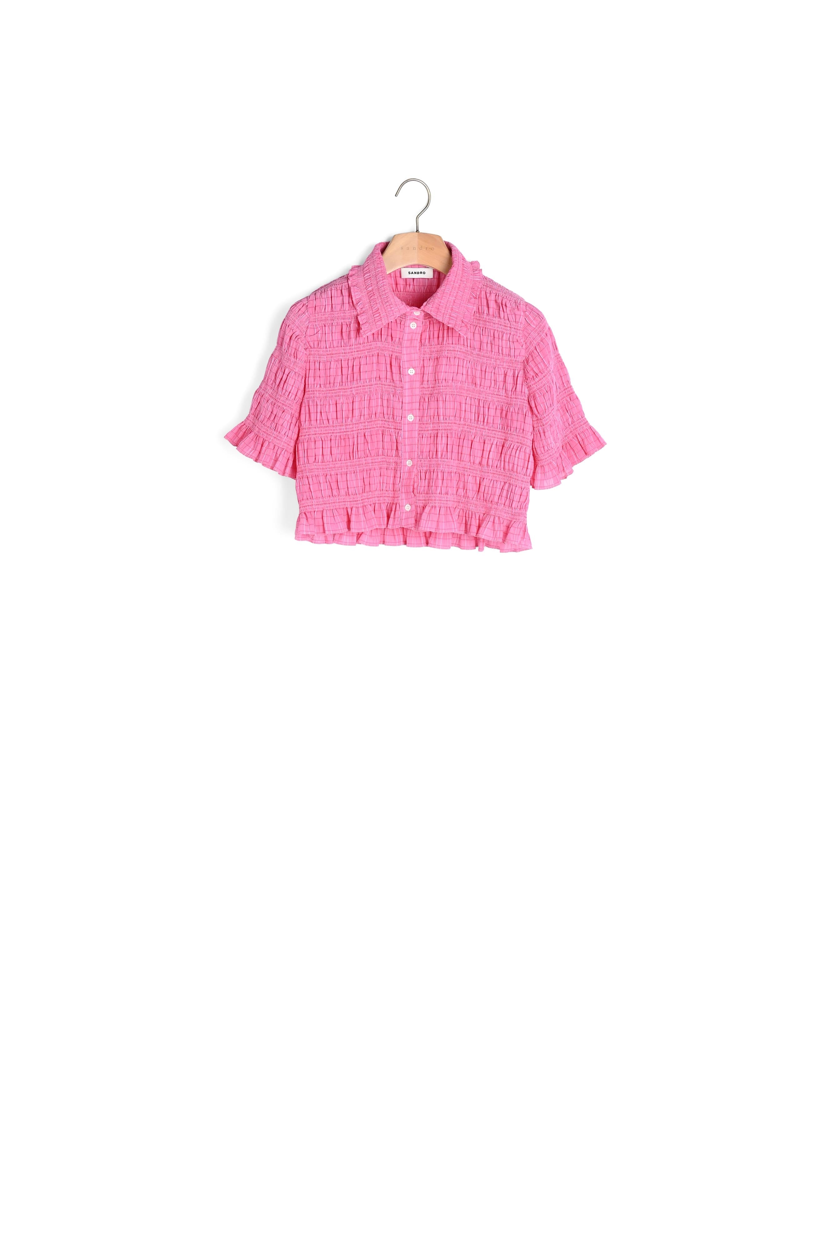 Chemise courte smockée Sandro seconde main