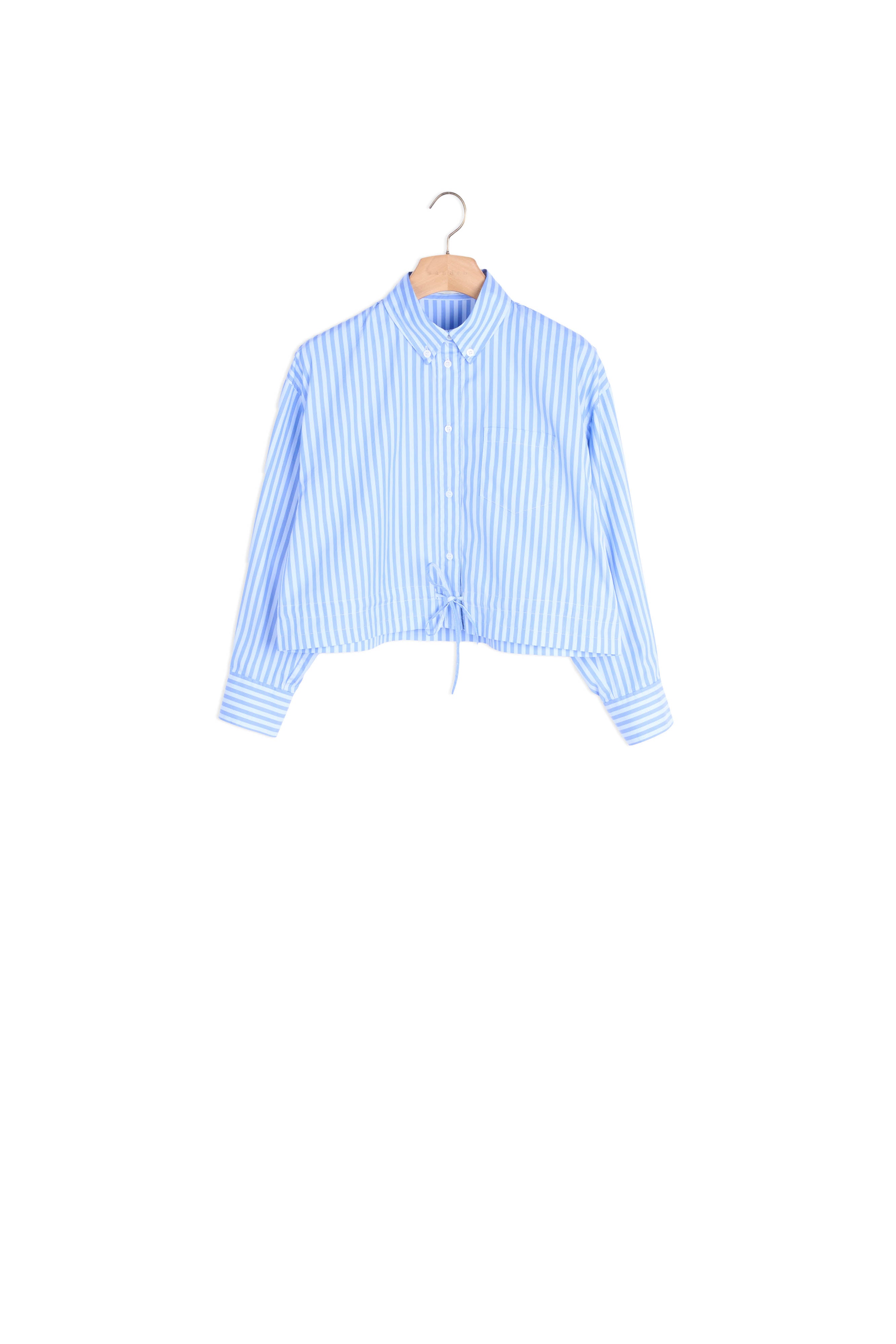 Chemise courte à rayures Sandro seconde main