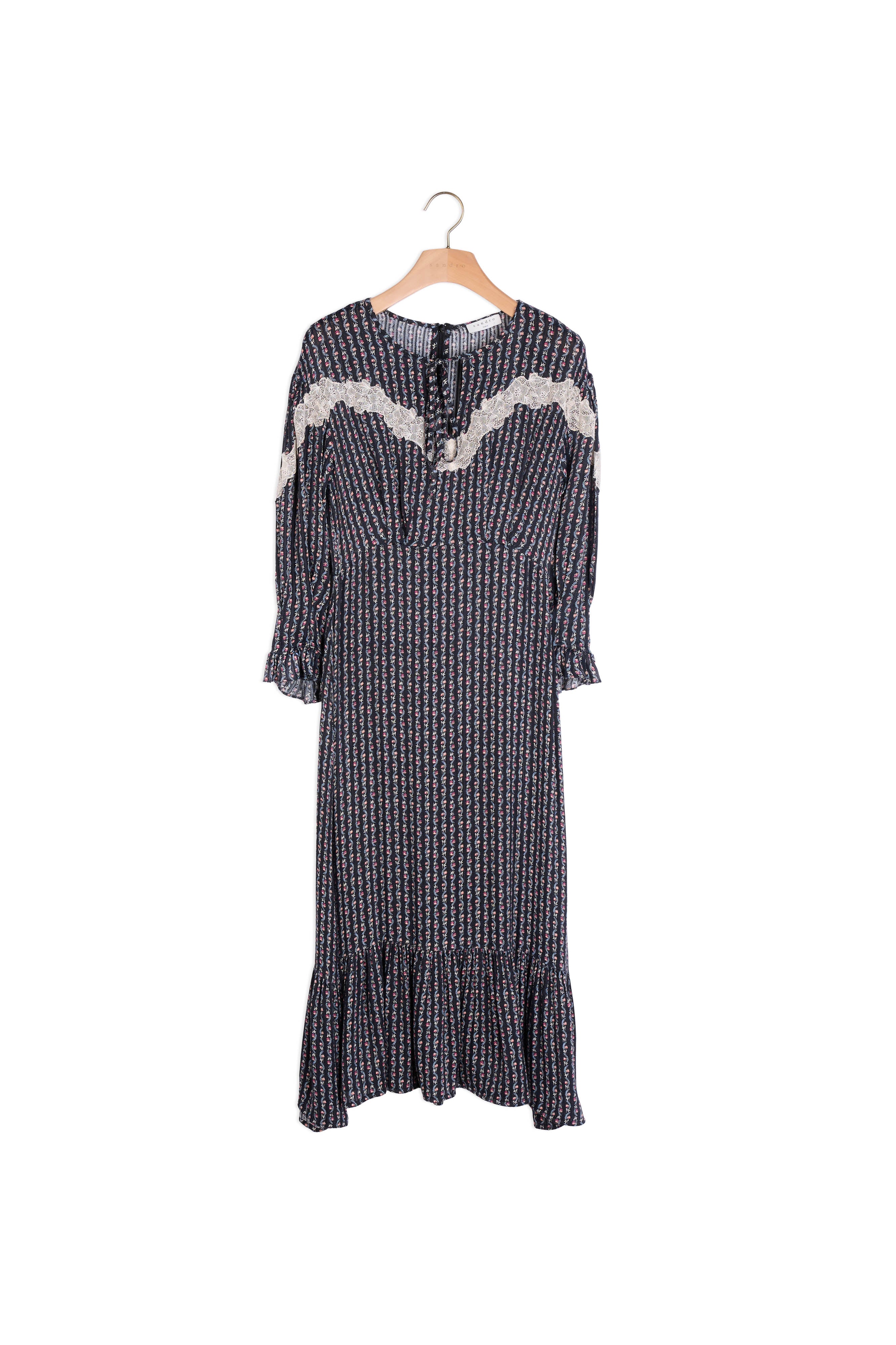Robe longue imprimée bohème Sandro seconde main