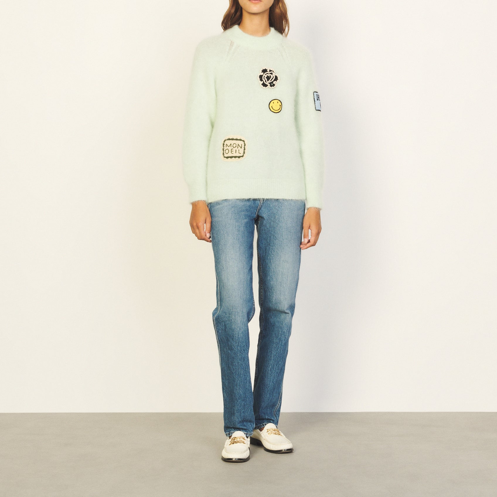 Pull Vert Amande Sandro seconde main