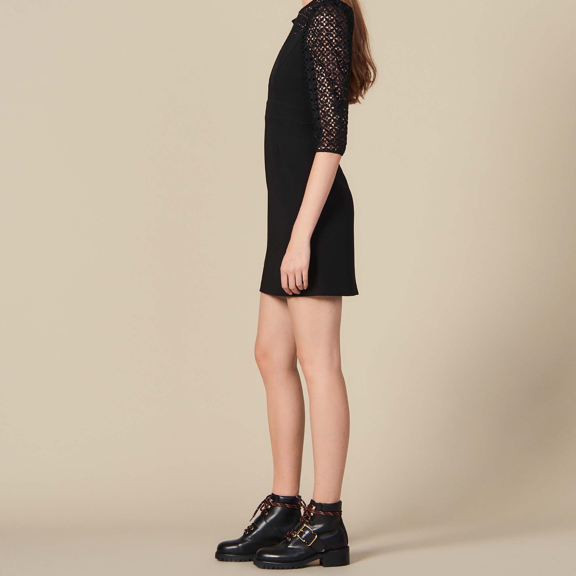 Robe courte à empiècement Sandro seconde main