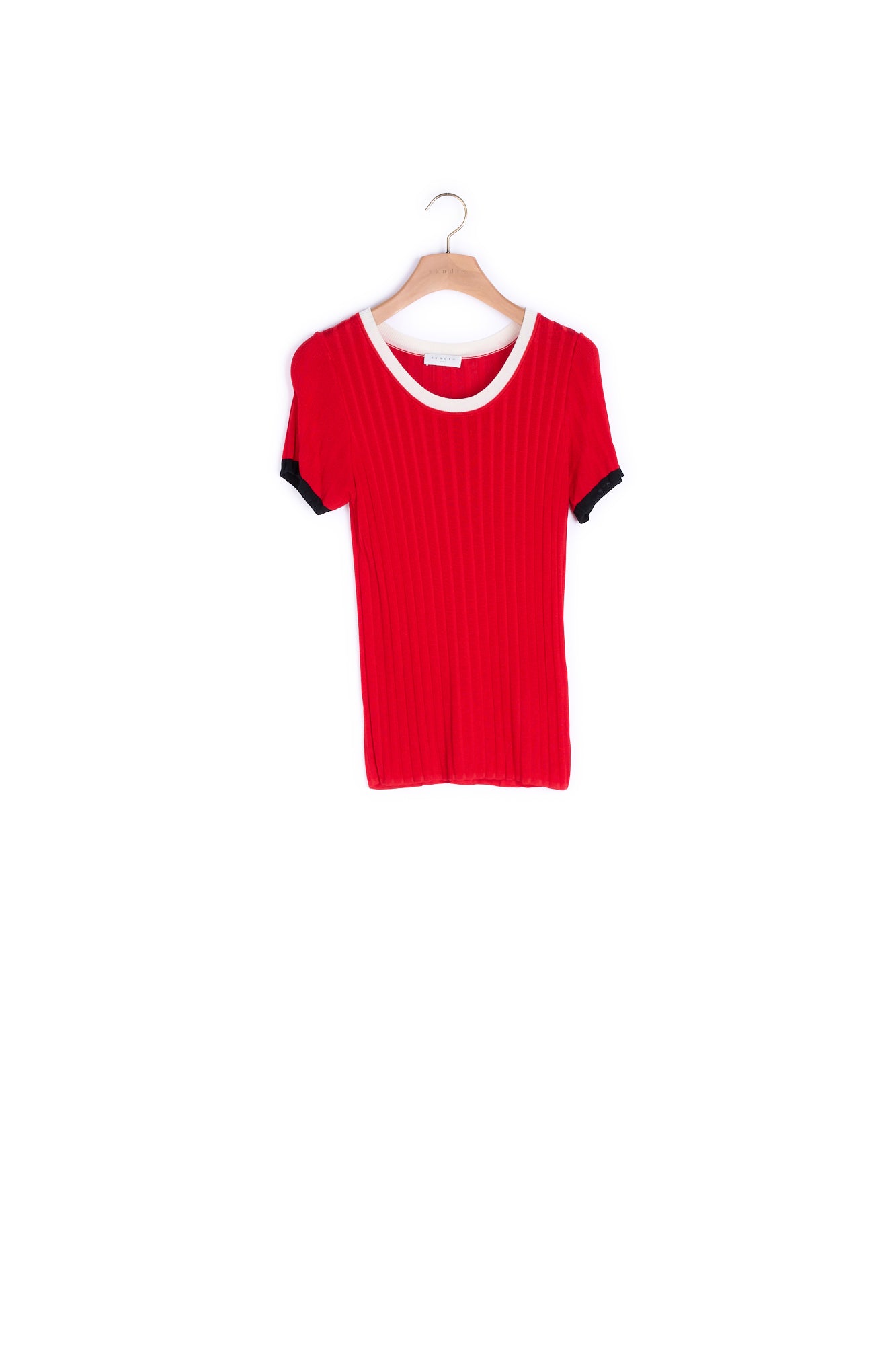 Pull en maille avec détails contrastants Sandro seconde main