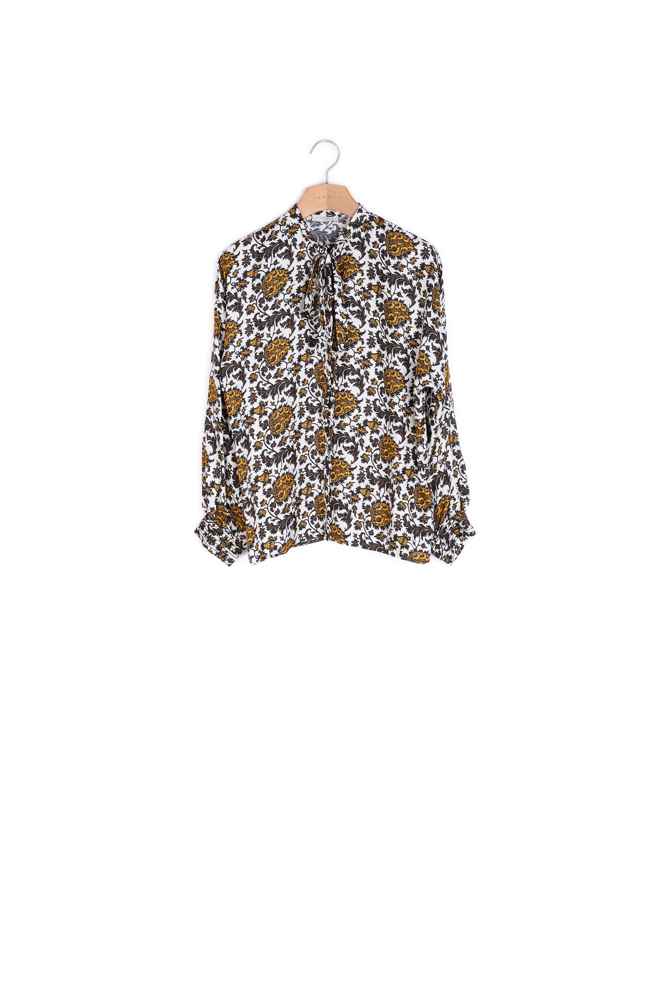 Chemise imprimée en soie Sandro seconde main