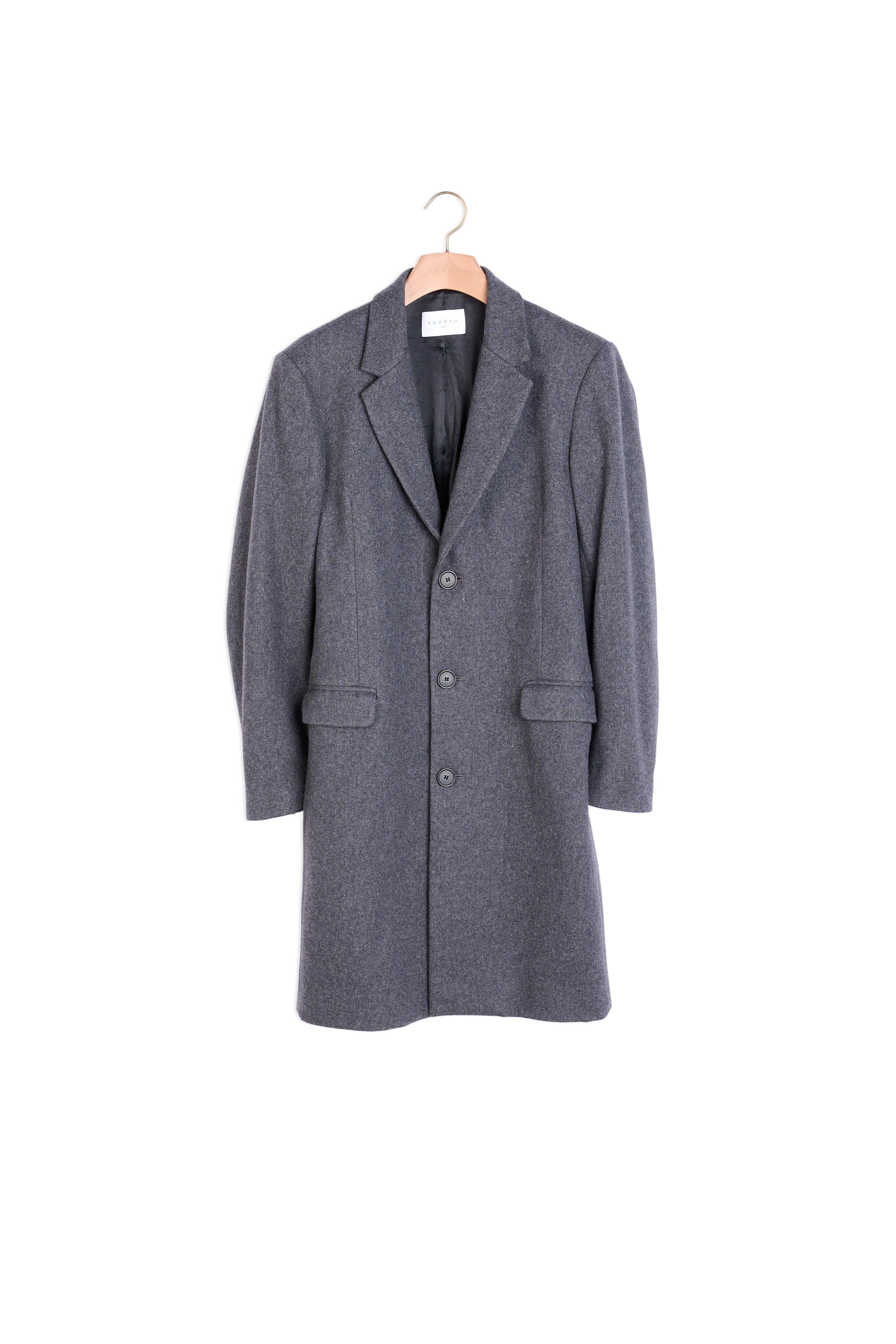 Manteau long à trois boutons Sandro seconde main