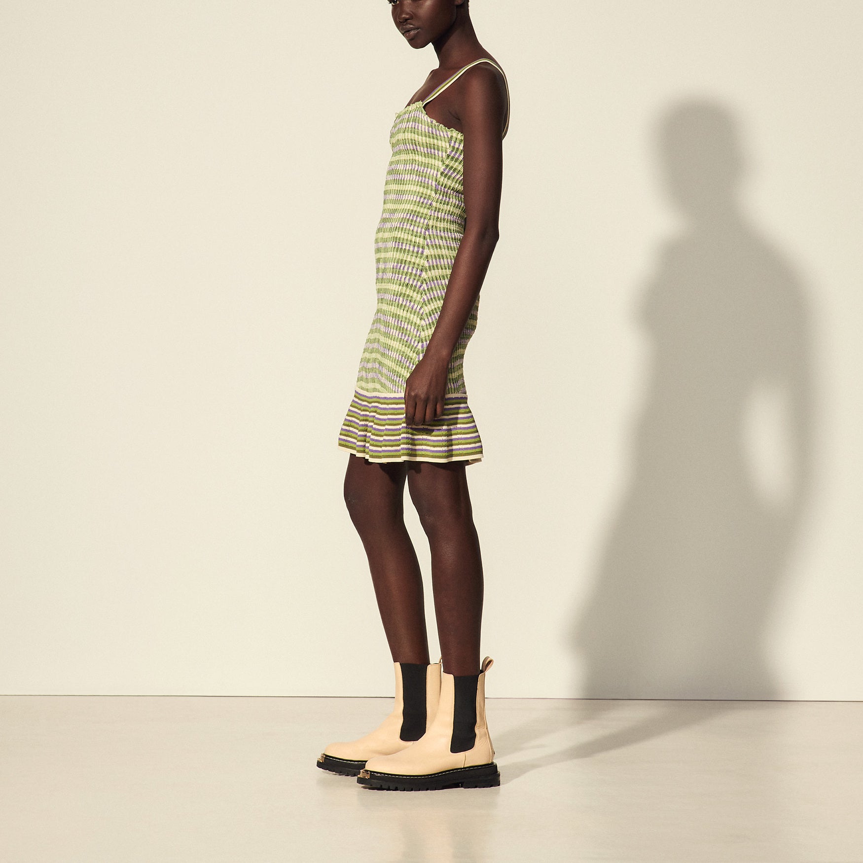 Robe en Maille smockée Sandro seconde main