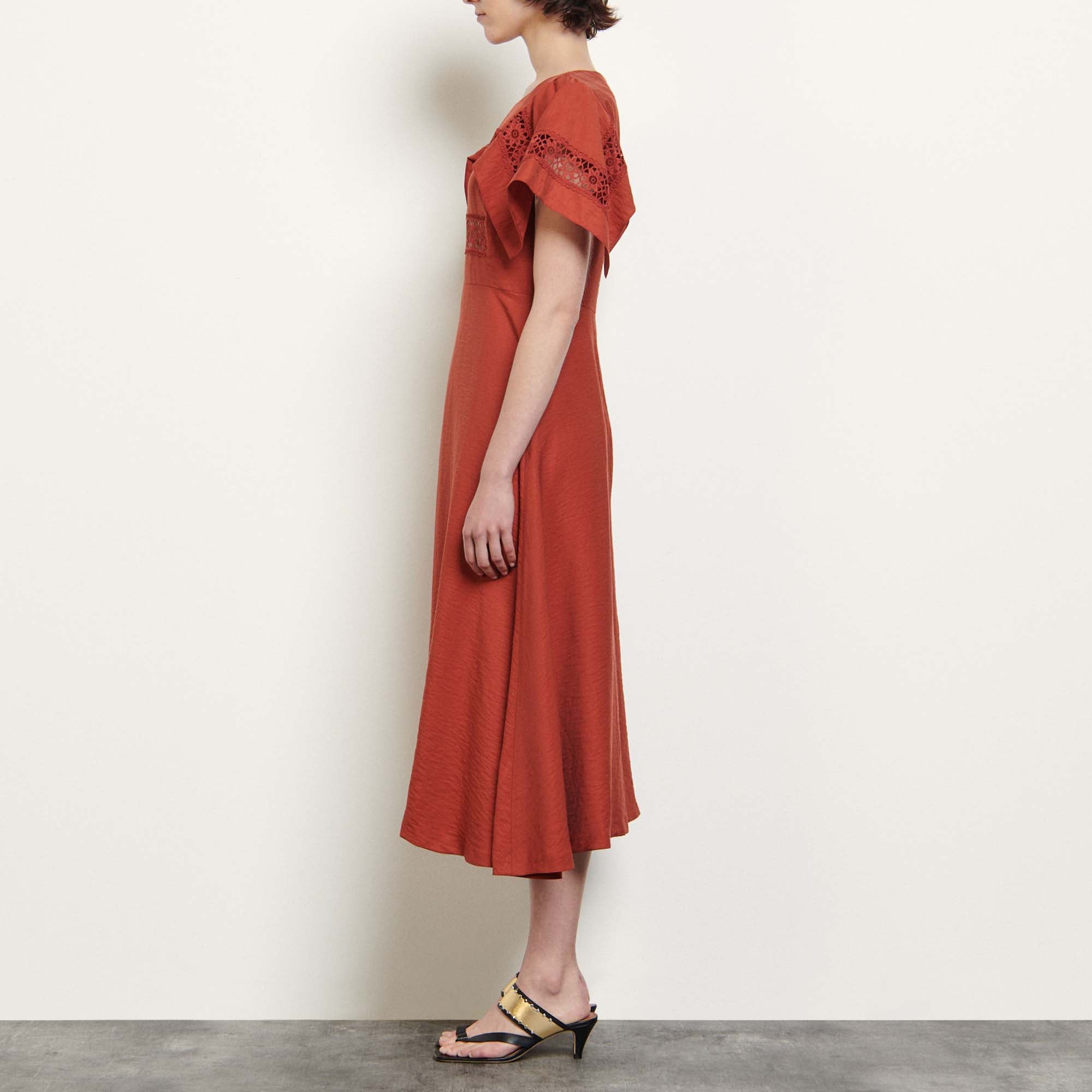 Robe avec application de dentelle Sandro seconde main