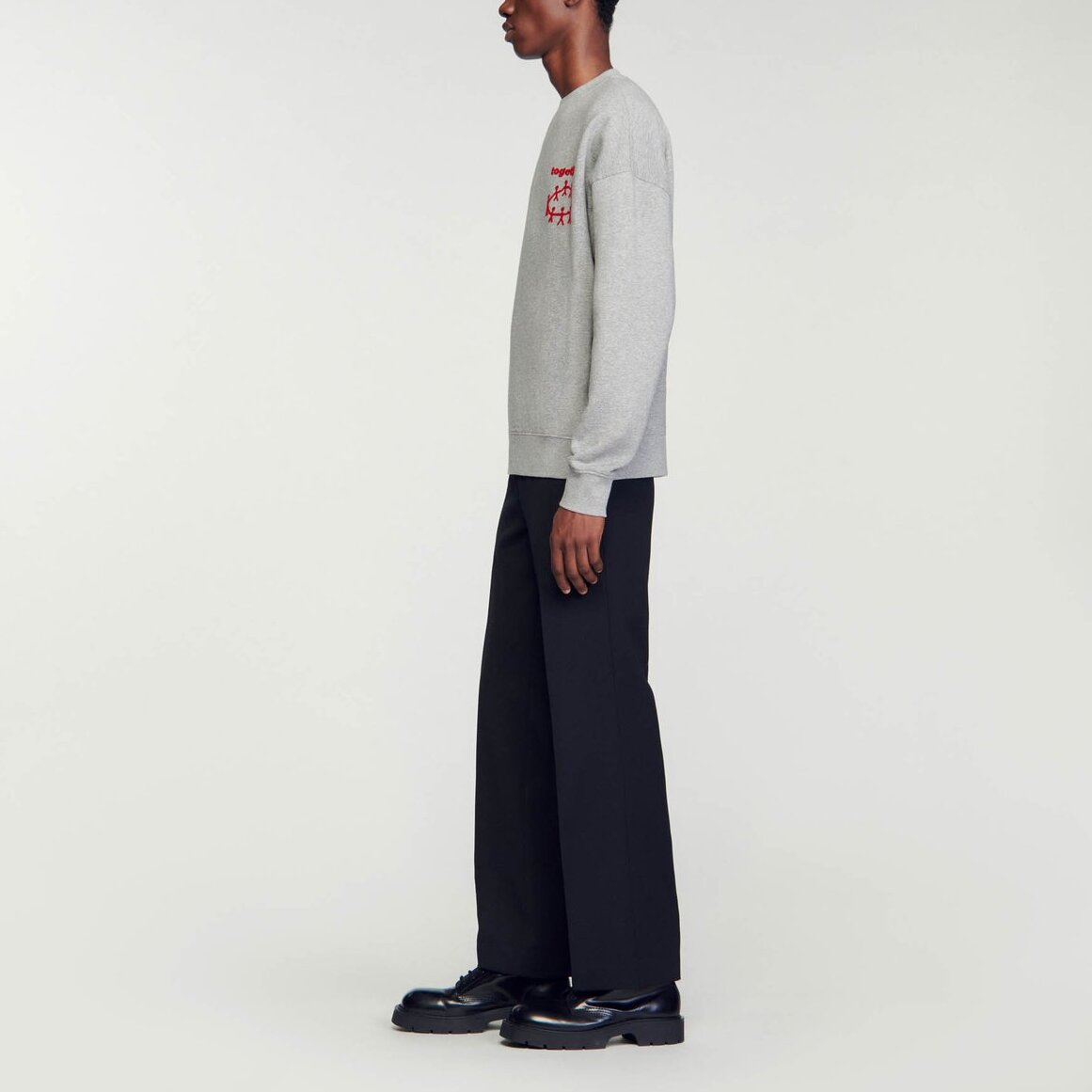 Sweat gris chiné Sandro seconde main