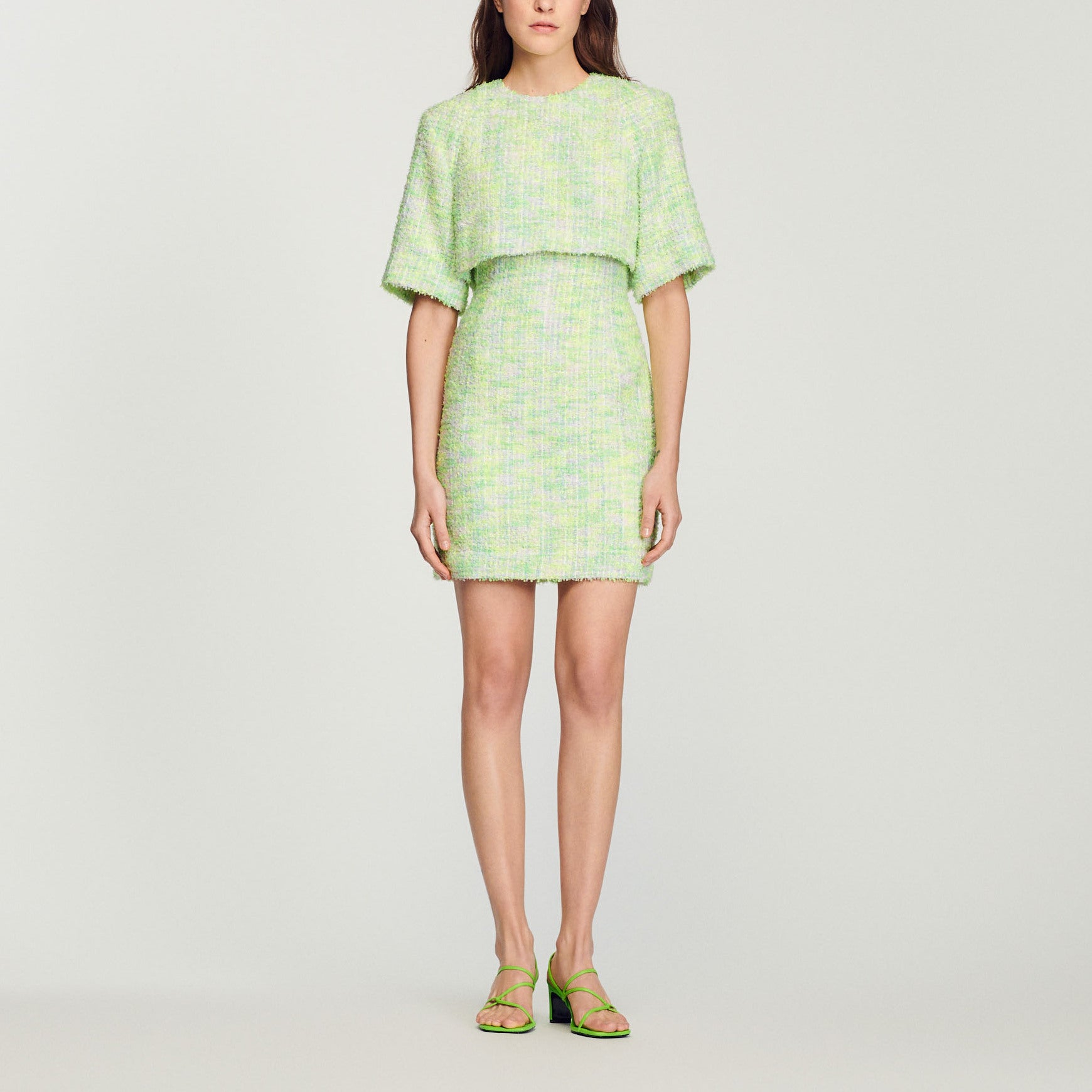 Robe courte en tweed Sandro seconde main