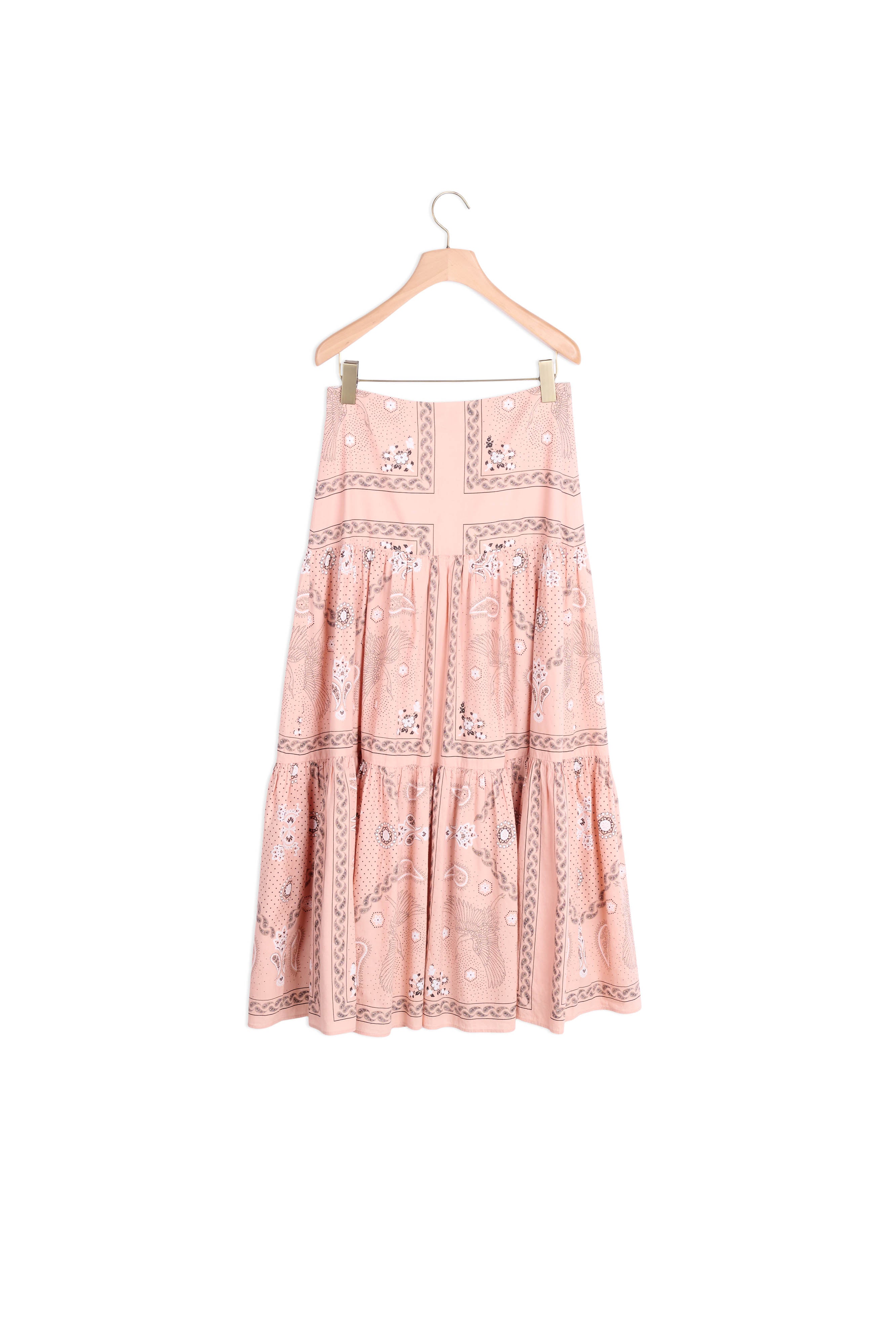 Jupe longue volumineuse imprimée Sandro seconde main