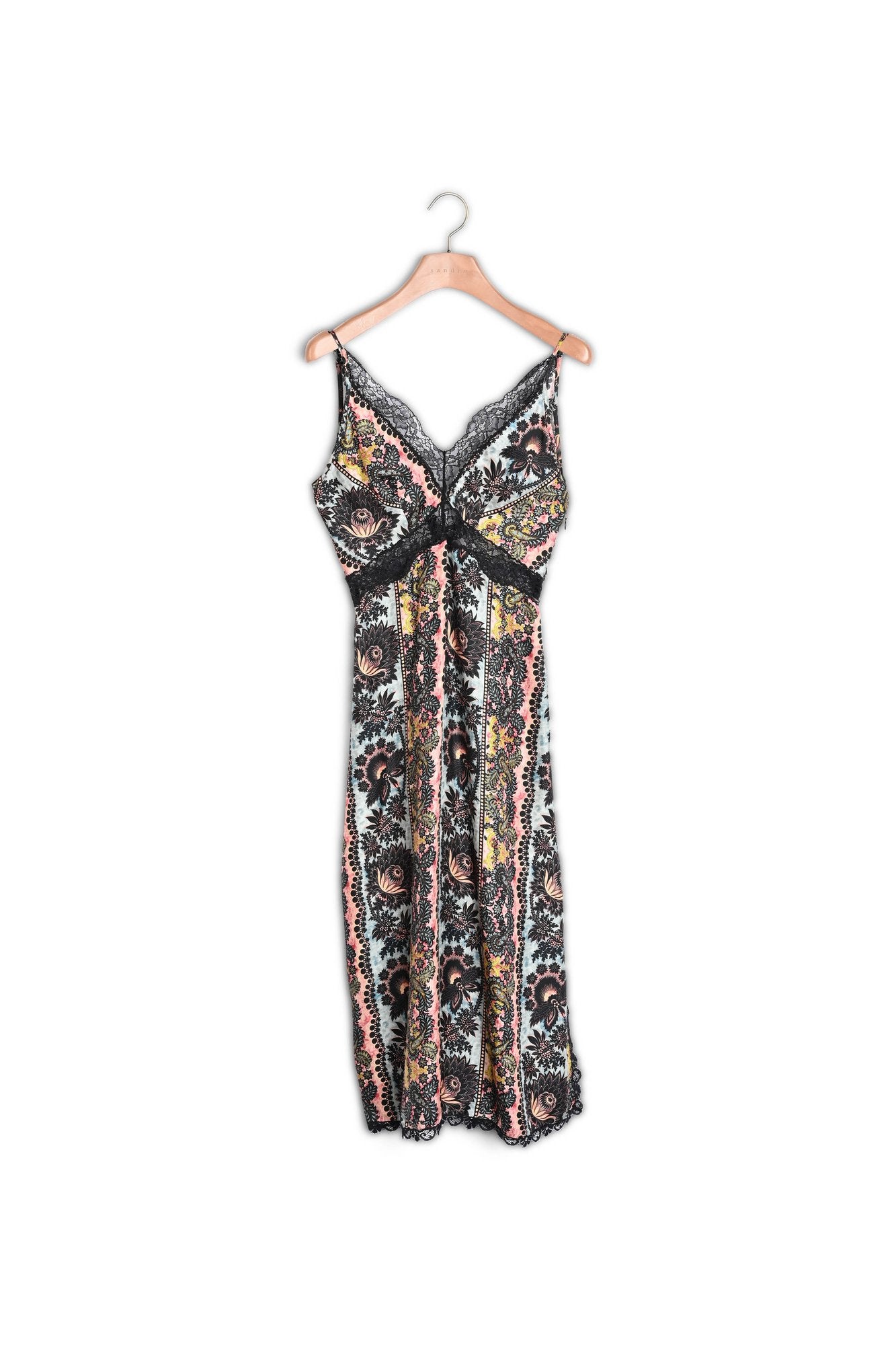 Robe imprimée en soie Sandro seconde main