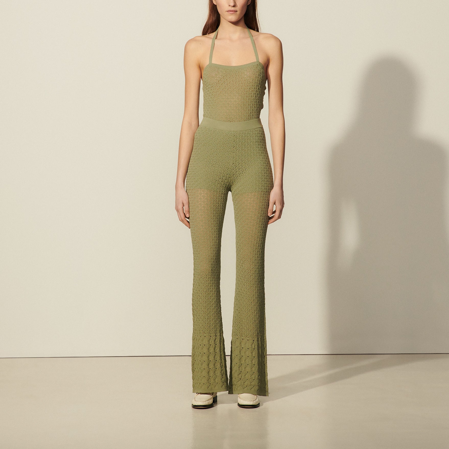 Pantalon en Maille pointelle Sandro seconde main