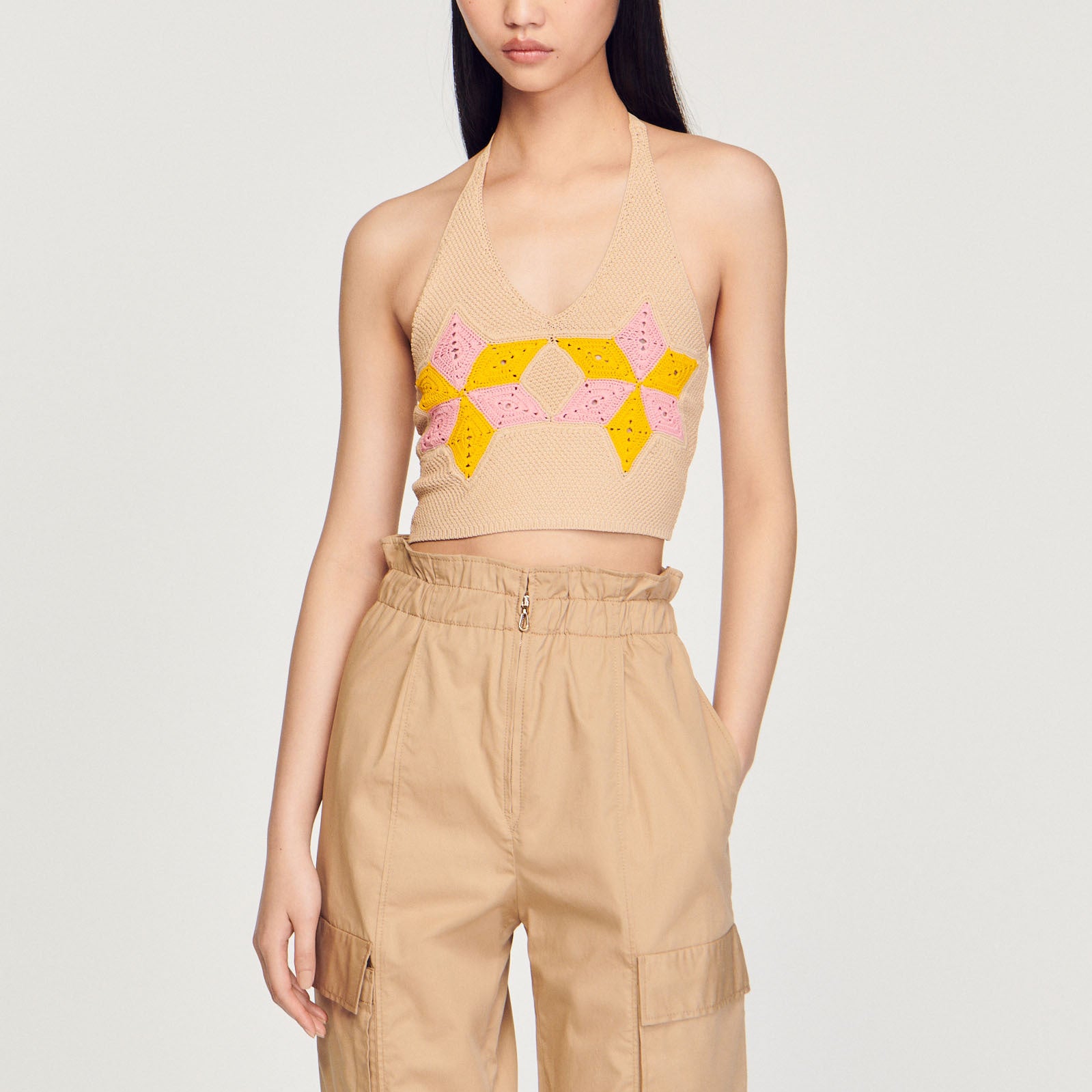 Top court en crochet Sandro seconde main