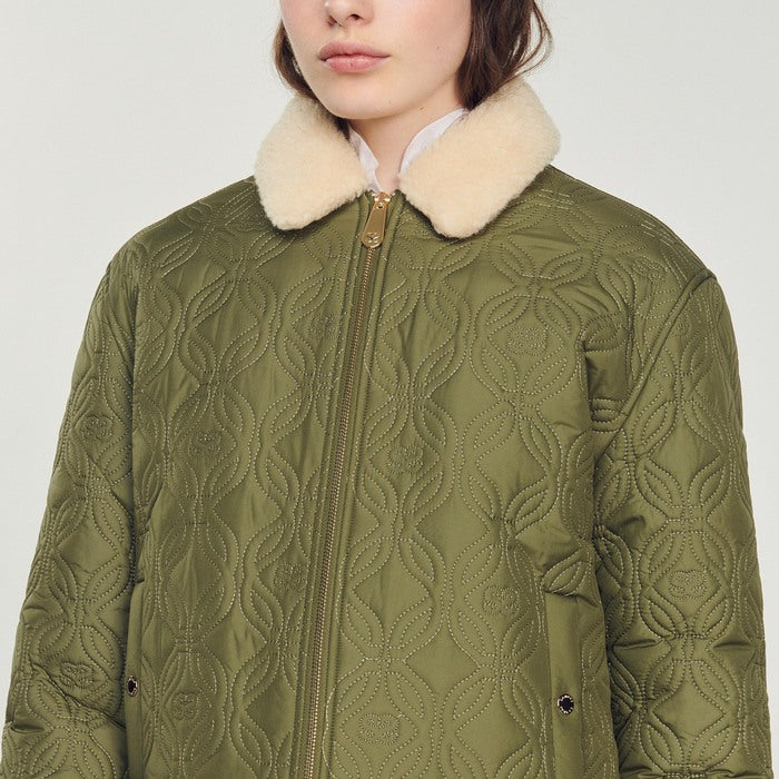 Manteau matelassé à col fourré Sandro seconde main