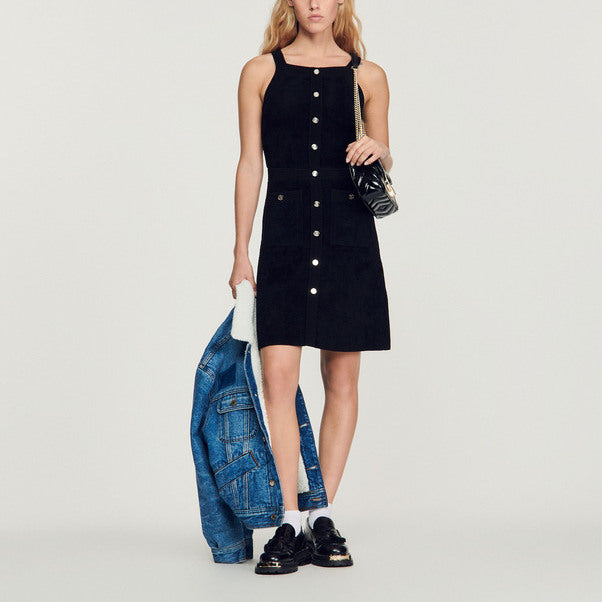 Robe sans manches effet velours Sandro seconde main