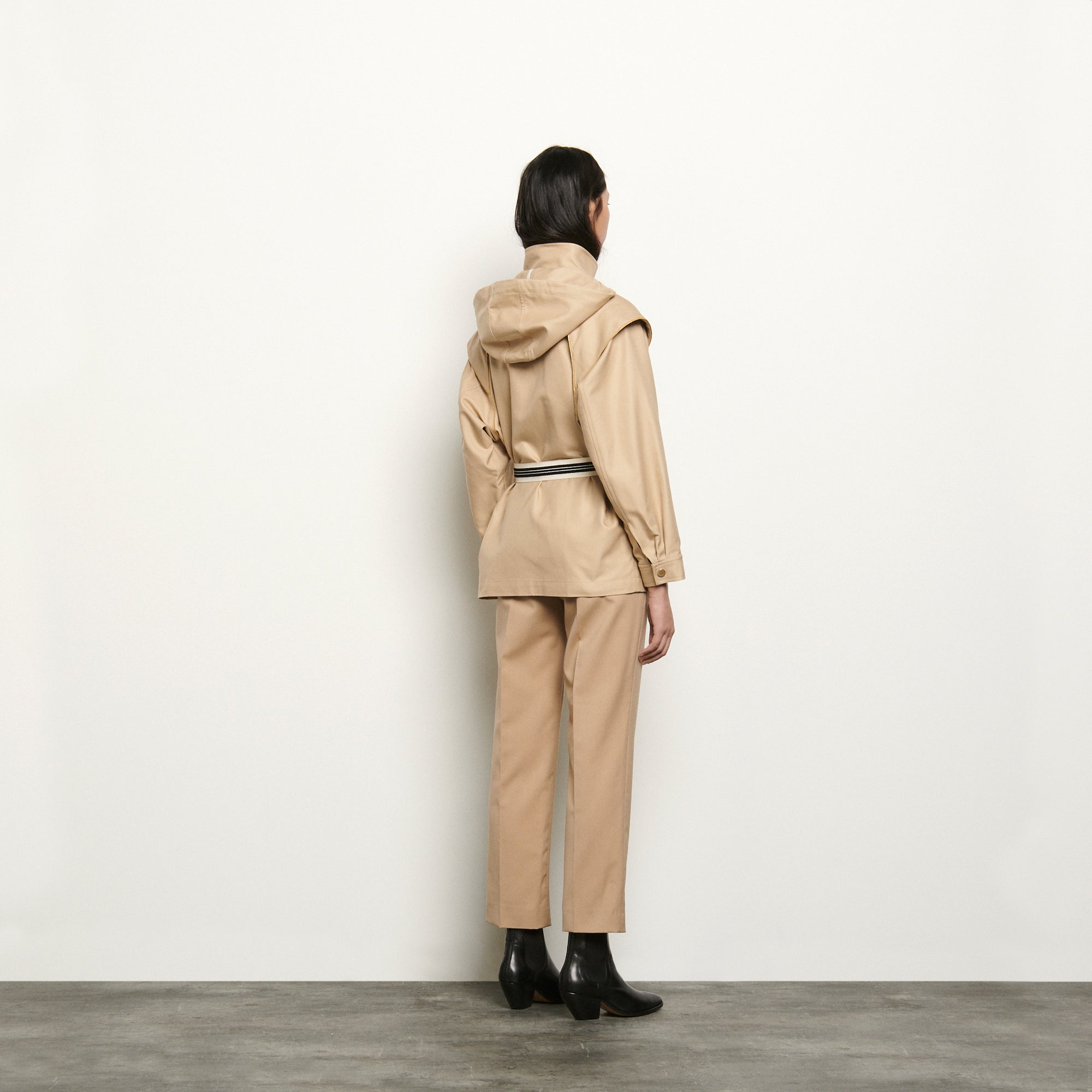 Parka en gabardine de coton Sandro seconde main