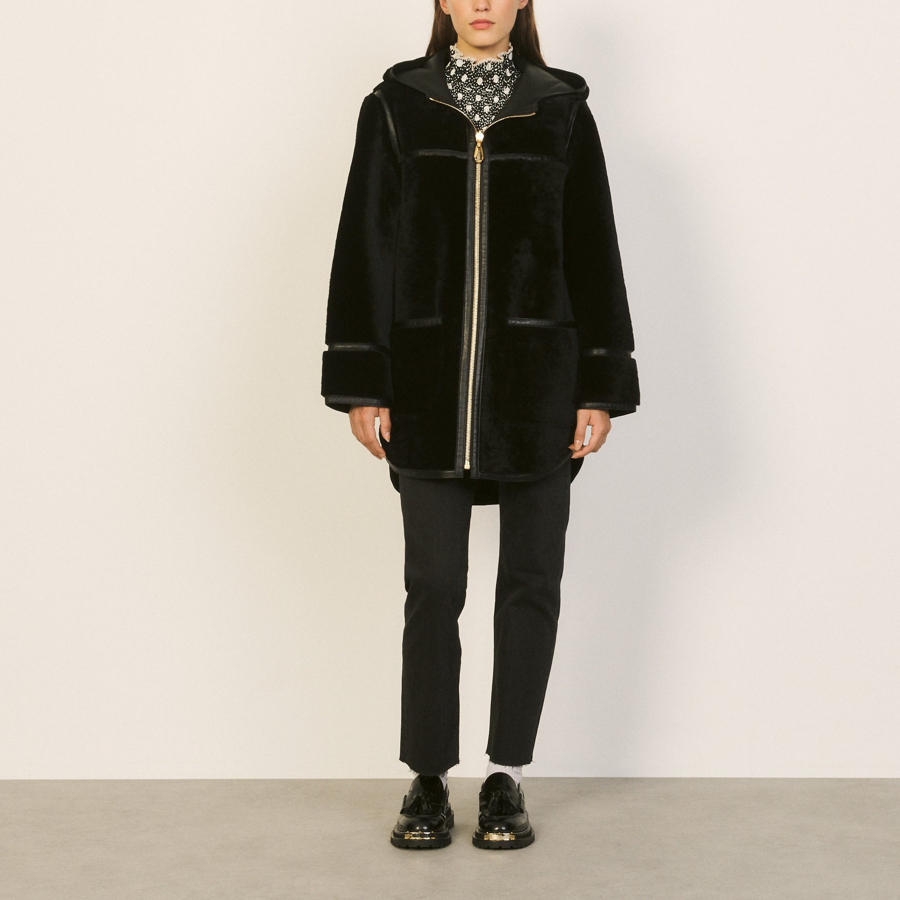 Outerwear Noir Sandro seconde main