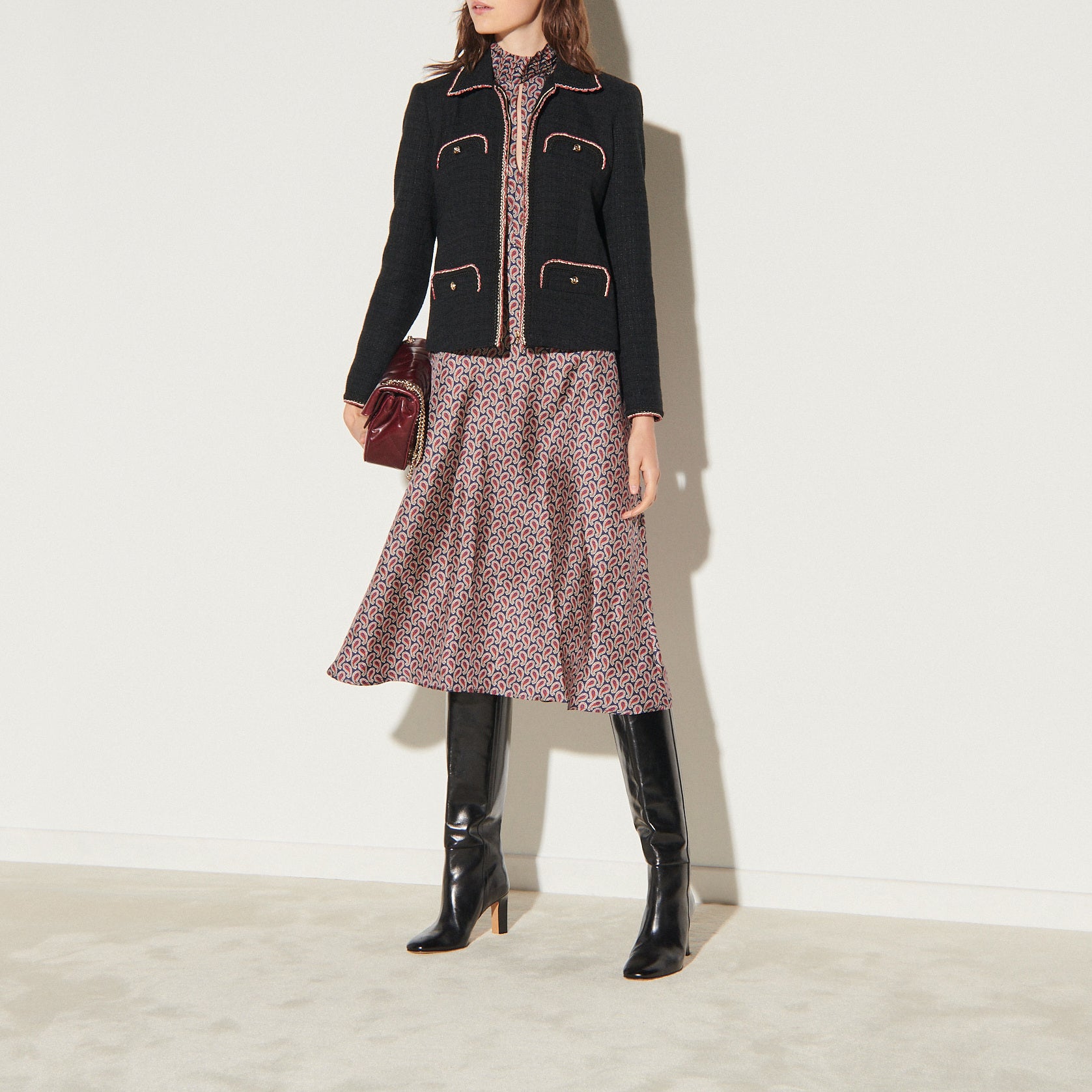 Veste en tweed jacquard Sandro seconde main