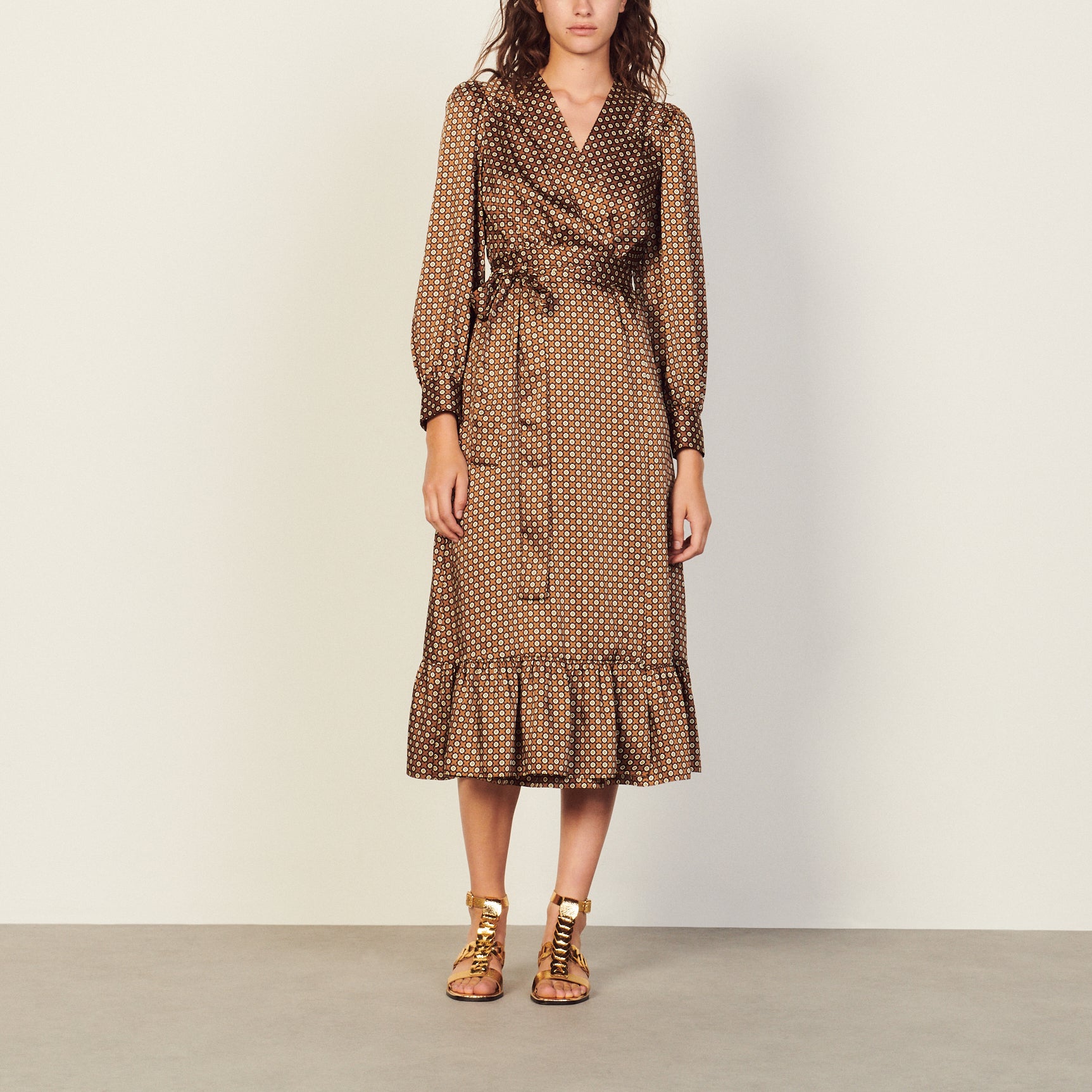 Robe Marron / Noir Sandro seconde main