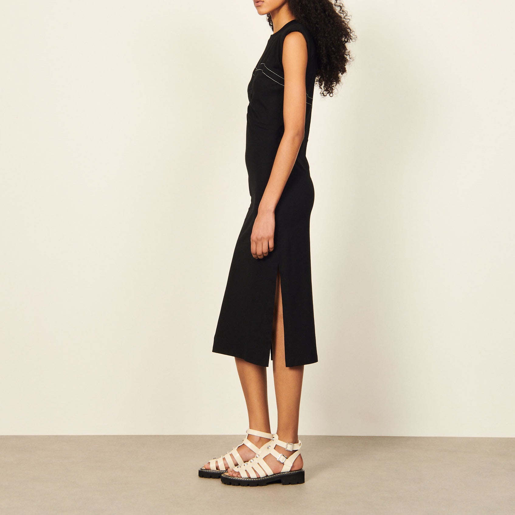 Robe froncée en coton biologique Sandro seconde main