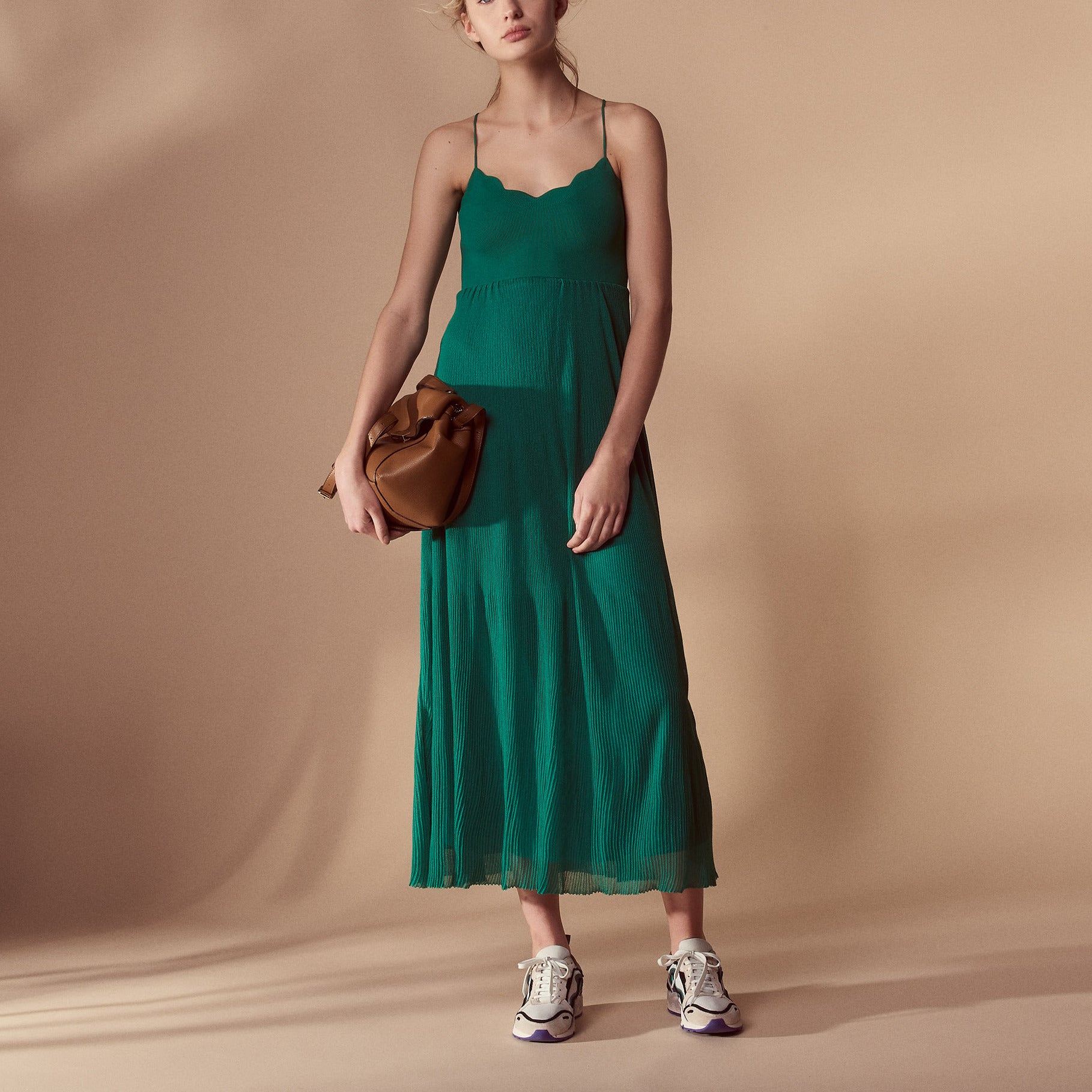 Robe longue en Maille et fines bretelles Sandro seconde main