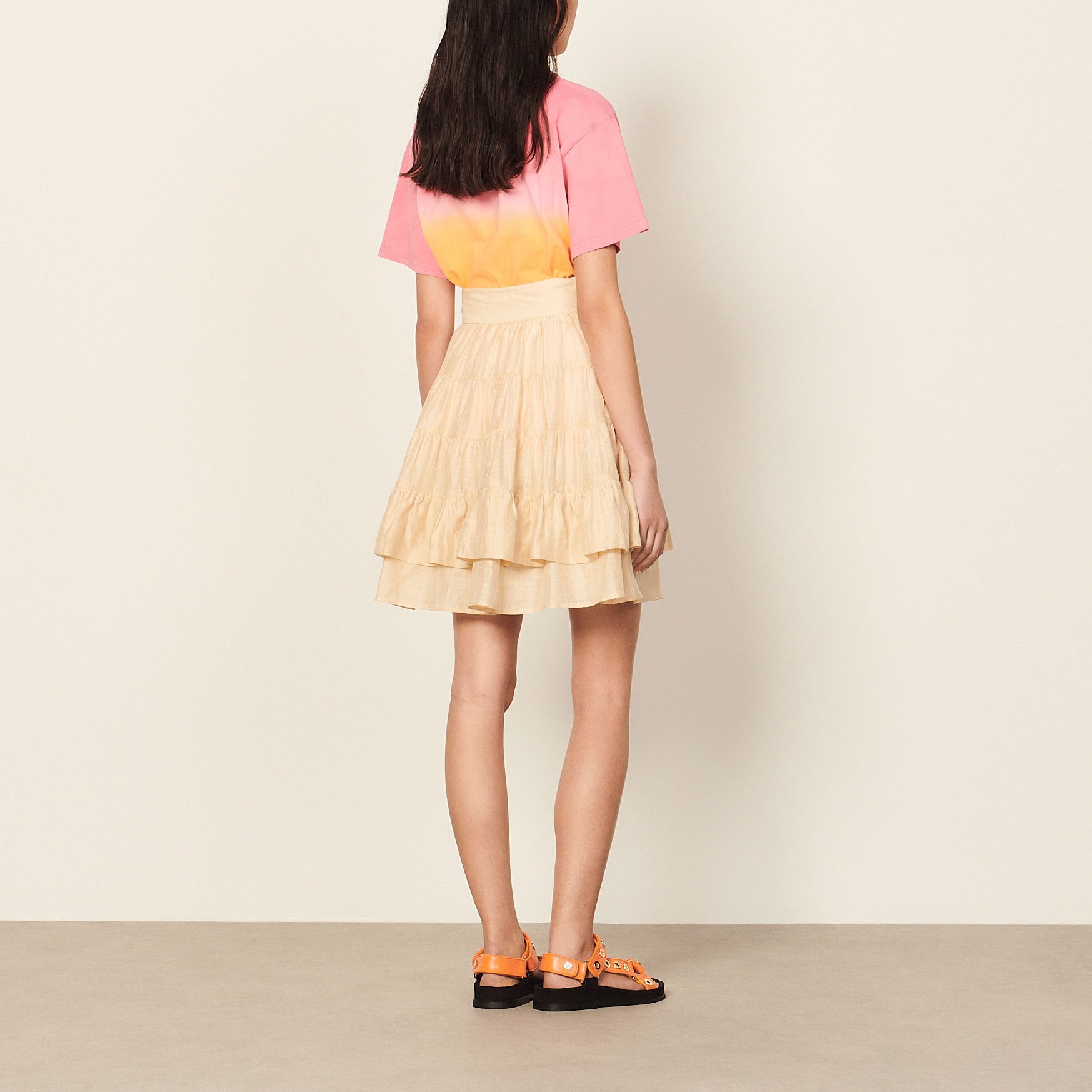 Jupe courte à volants Sandro seconde main