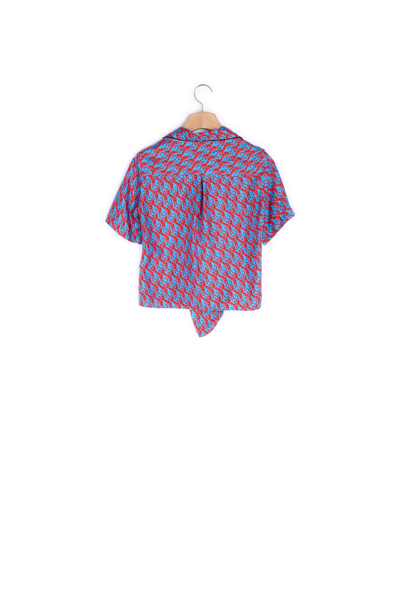 Chemise pyjama en soie imprimée Sandro seconde main