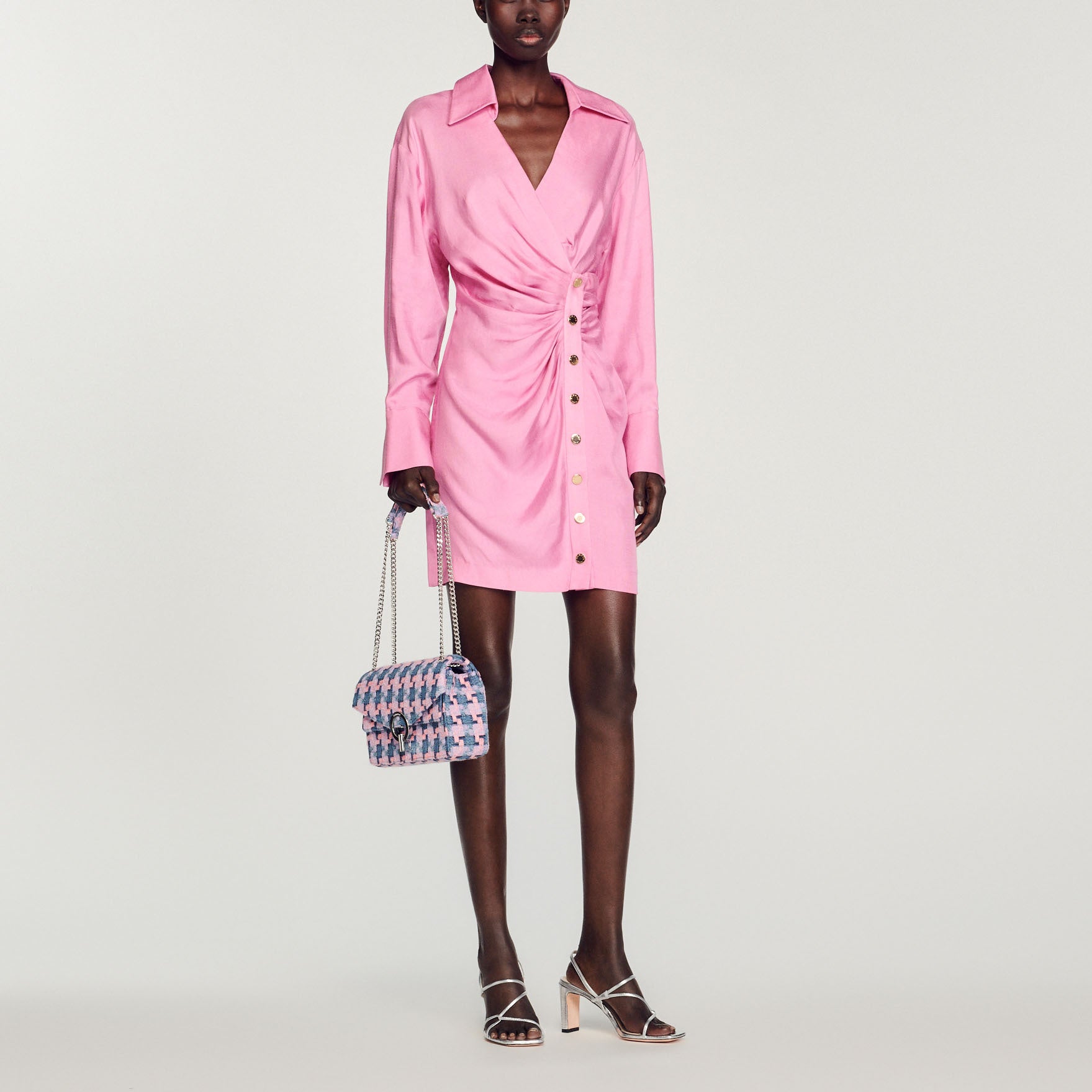 Robe drapée à manches longues Sandro seconde main