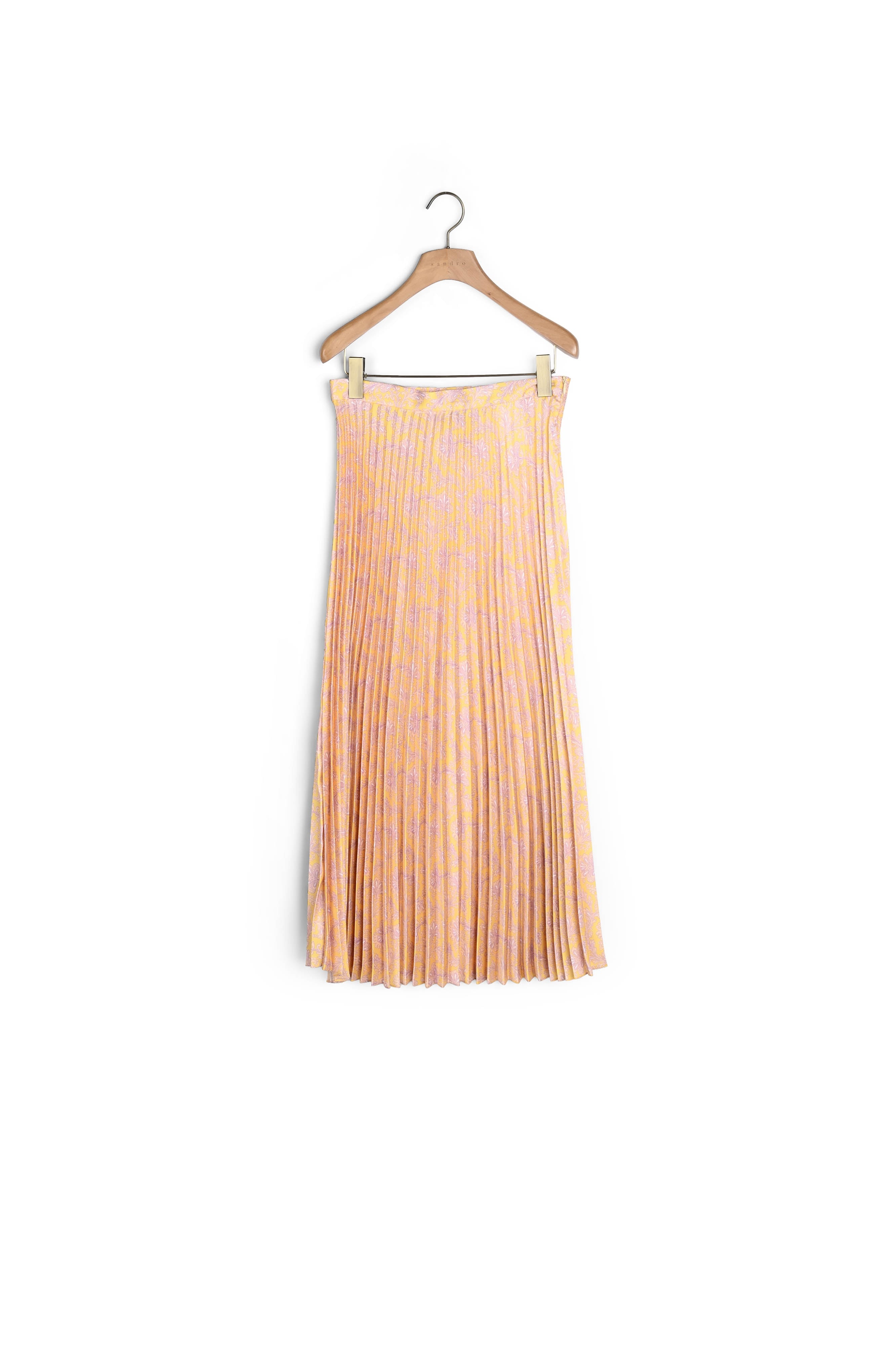 Jupe midi plissée imprimée Sandro seconde main