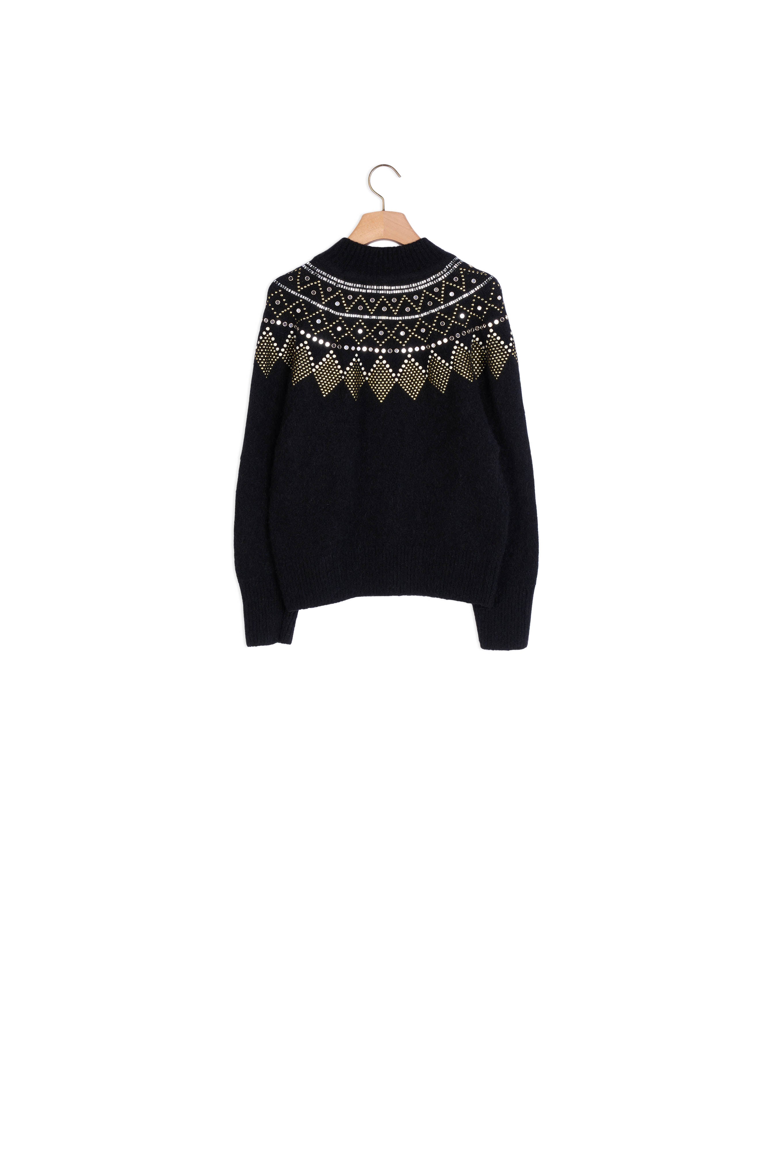 Pull plastron fantaisie à studs Sandro seconde main