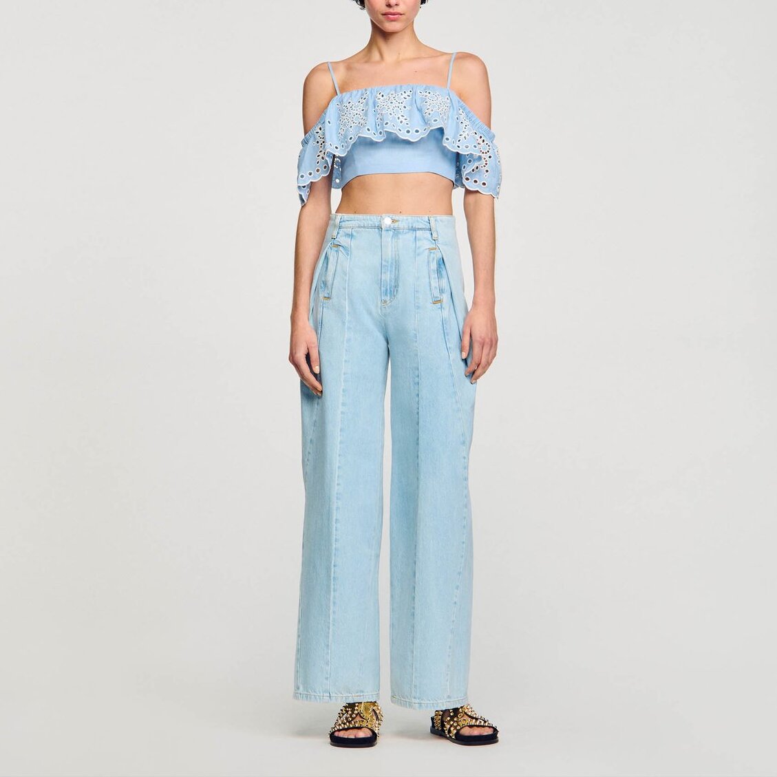 Top court à volant Sandro seconde main