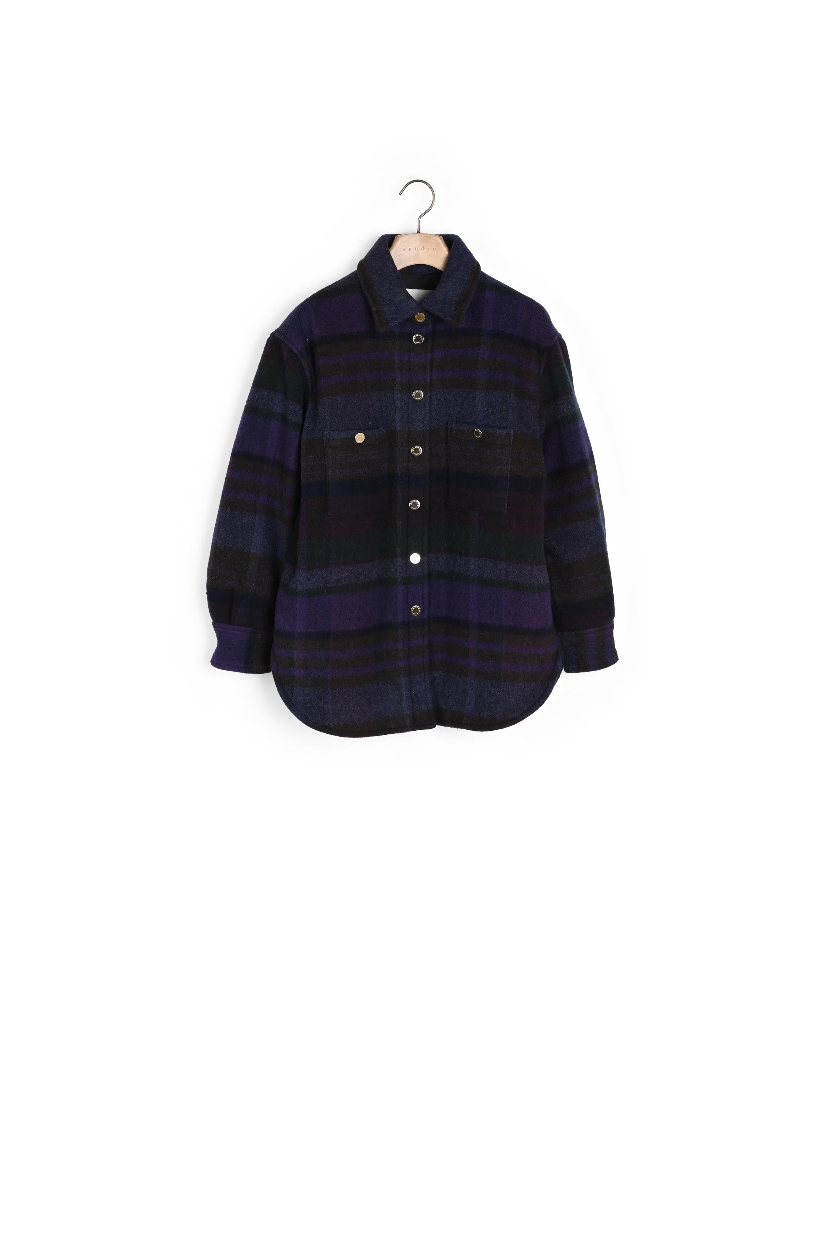 Manteau surChemise à carreaux Sandro seconde main