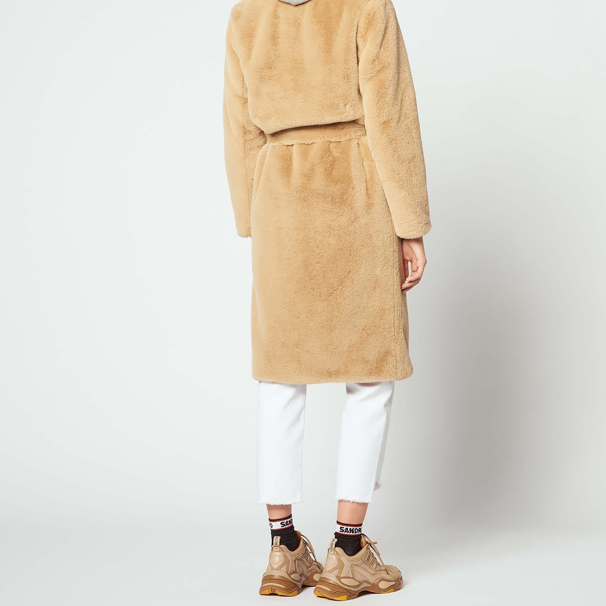 Manteau long en fausse fourrure Sandro seconde main