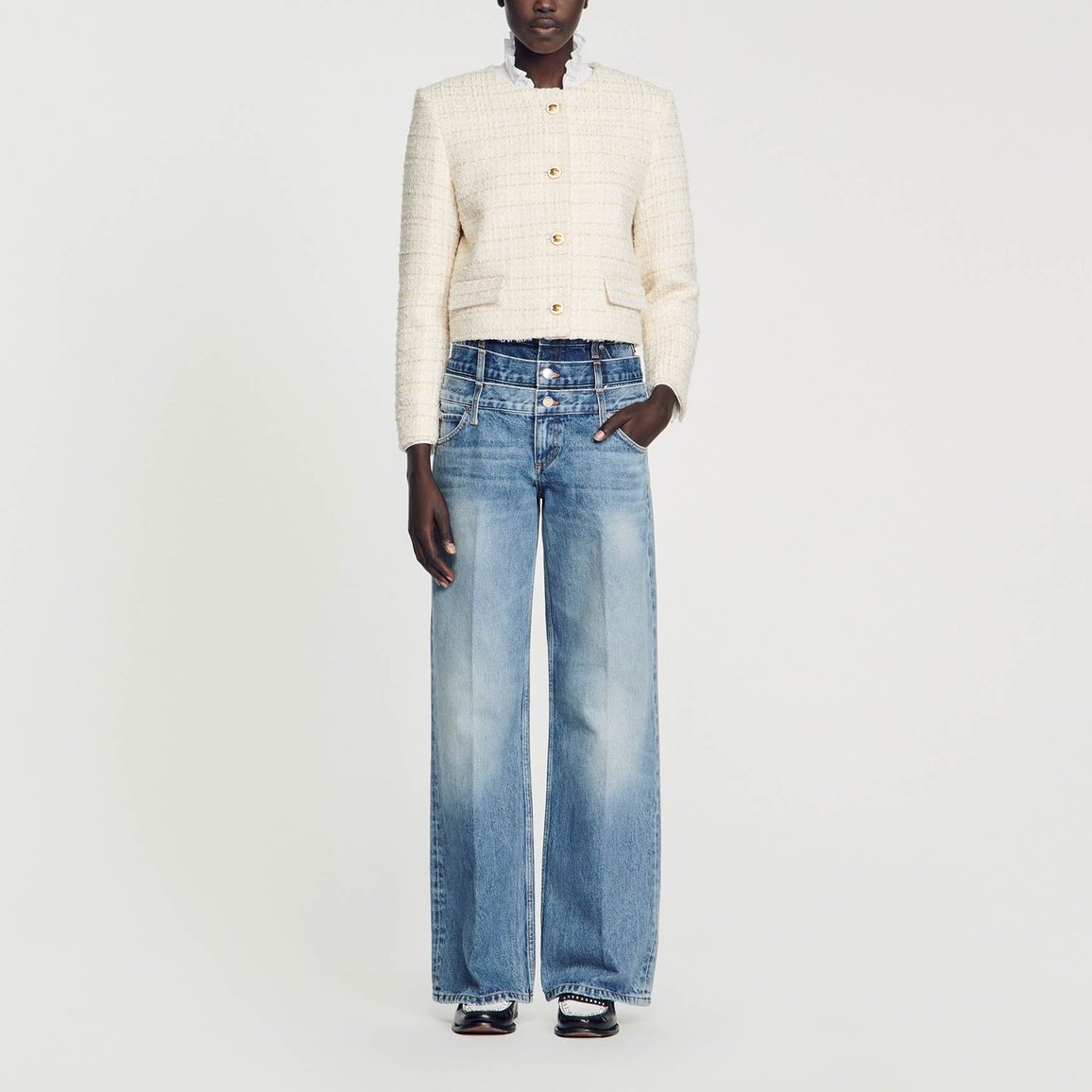 Veste en tweed Sandro seconde main