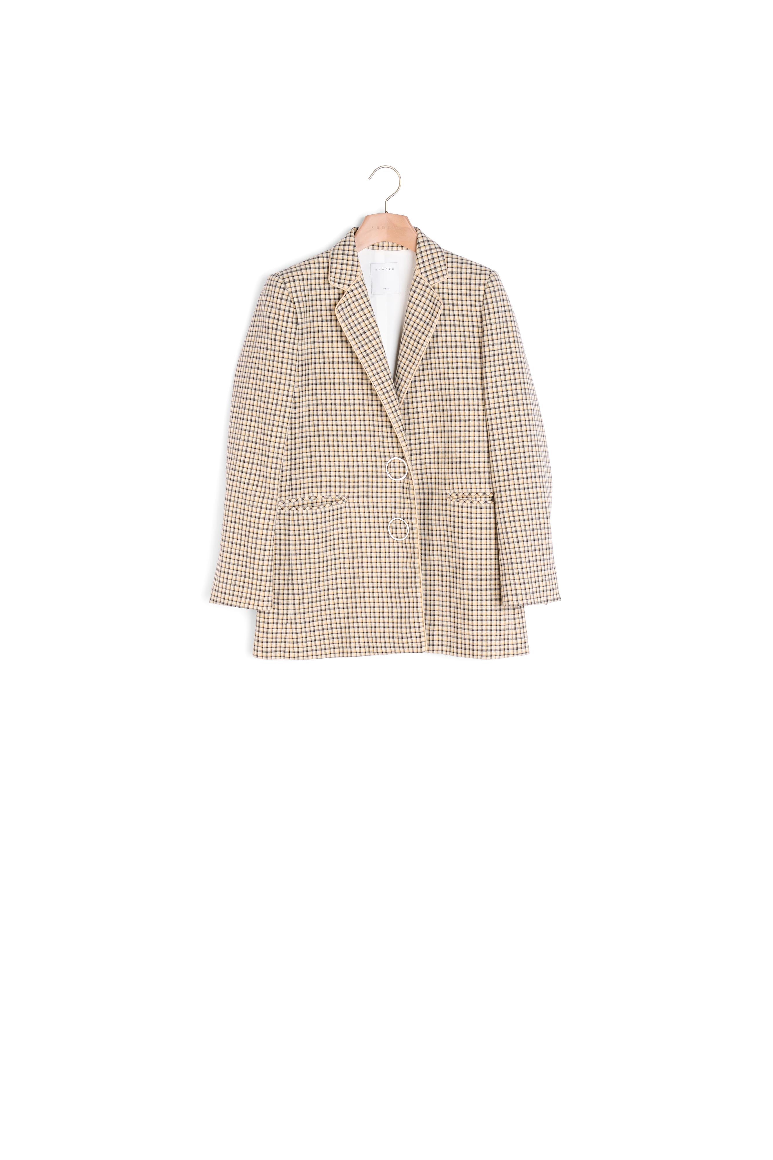 Veste de tailleur en tartan Sandro seconde main