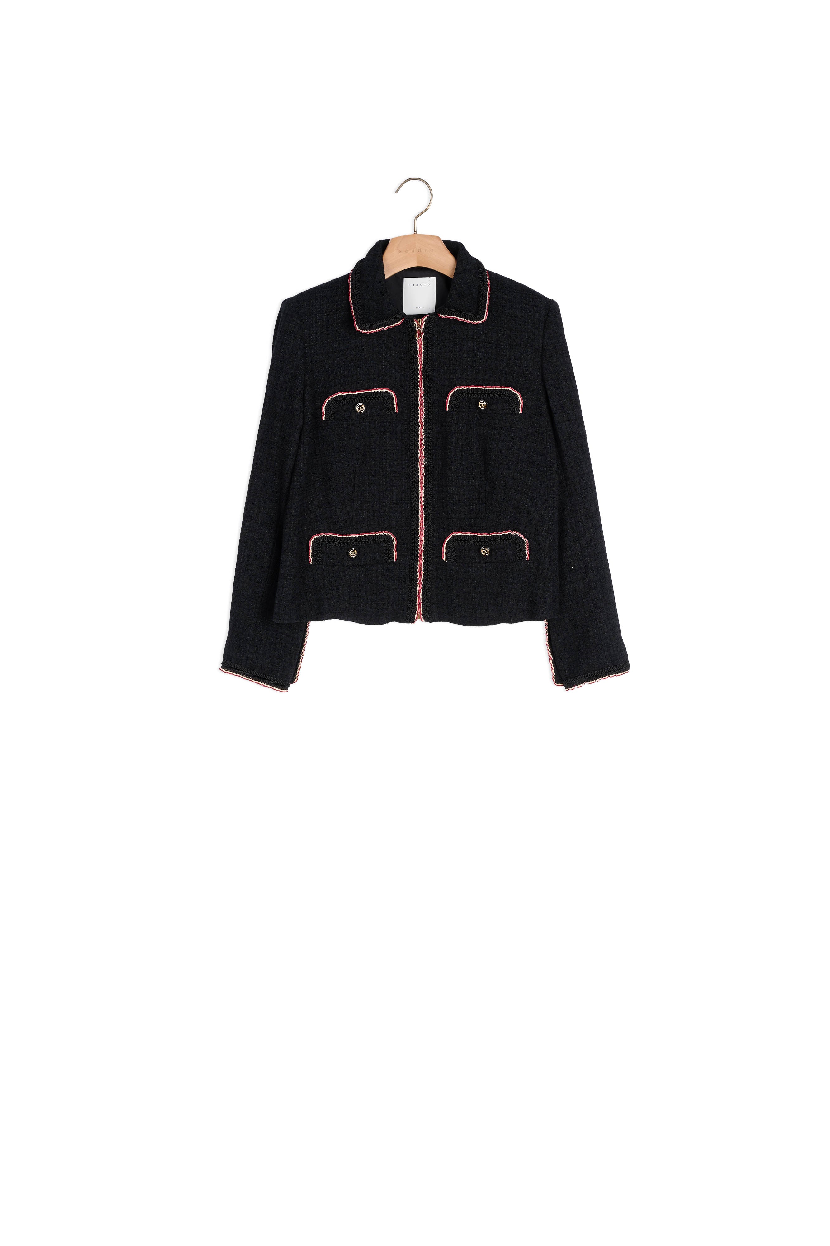 Veste en tweed jacquard Sandro seconde main
