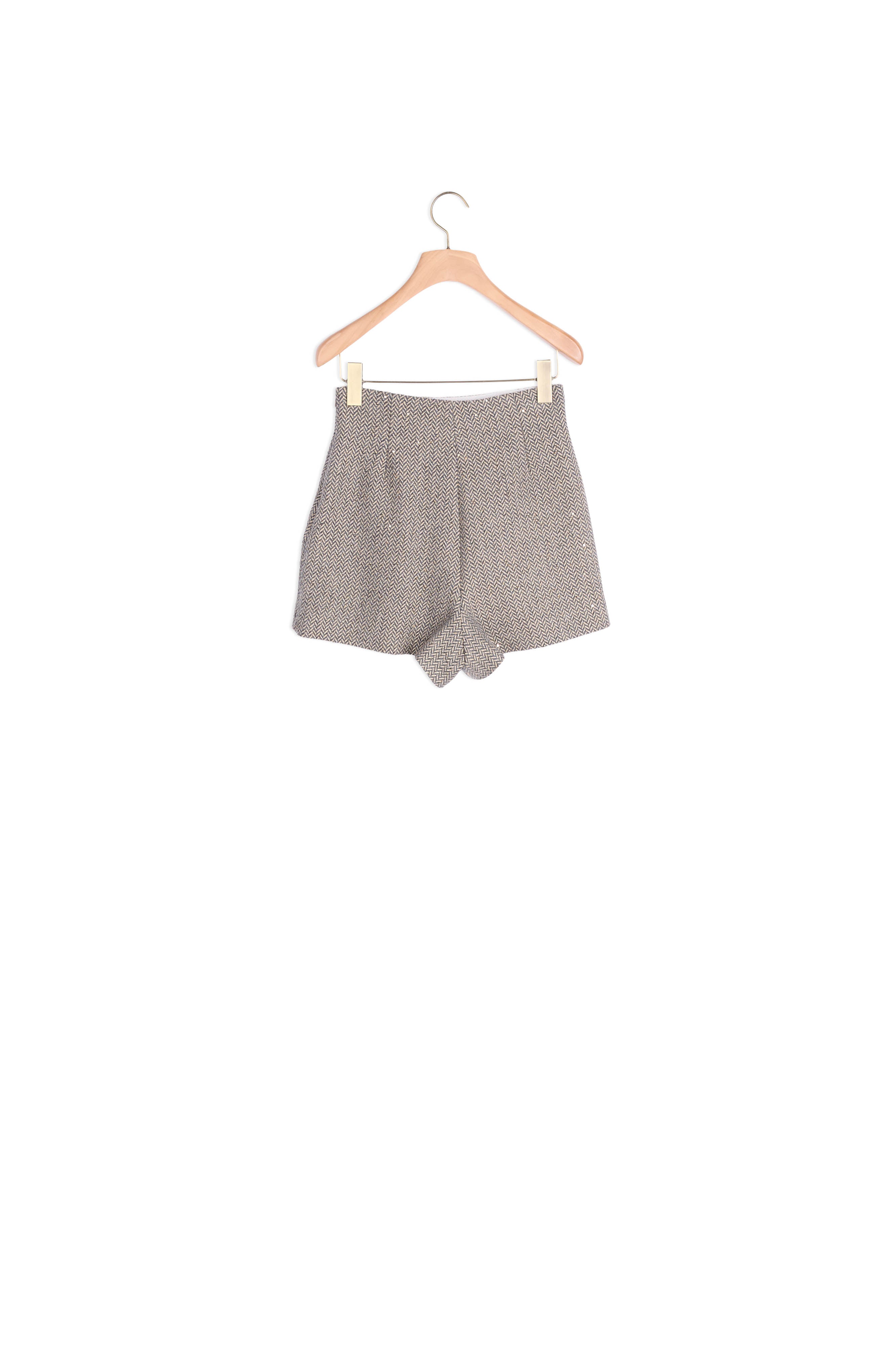 Short au tissage chevrons et sequins Sandro seconde main