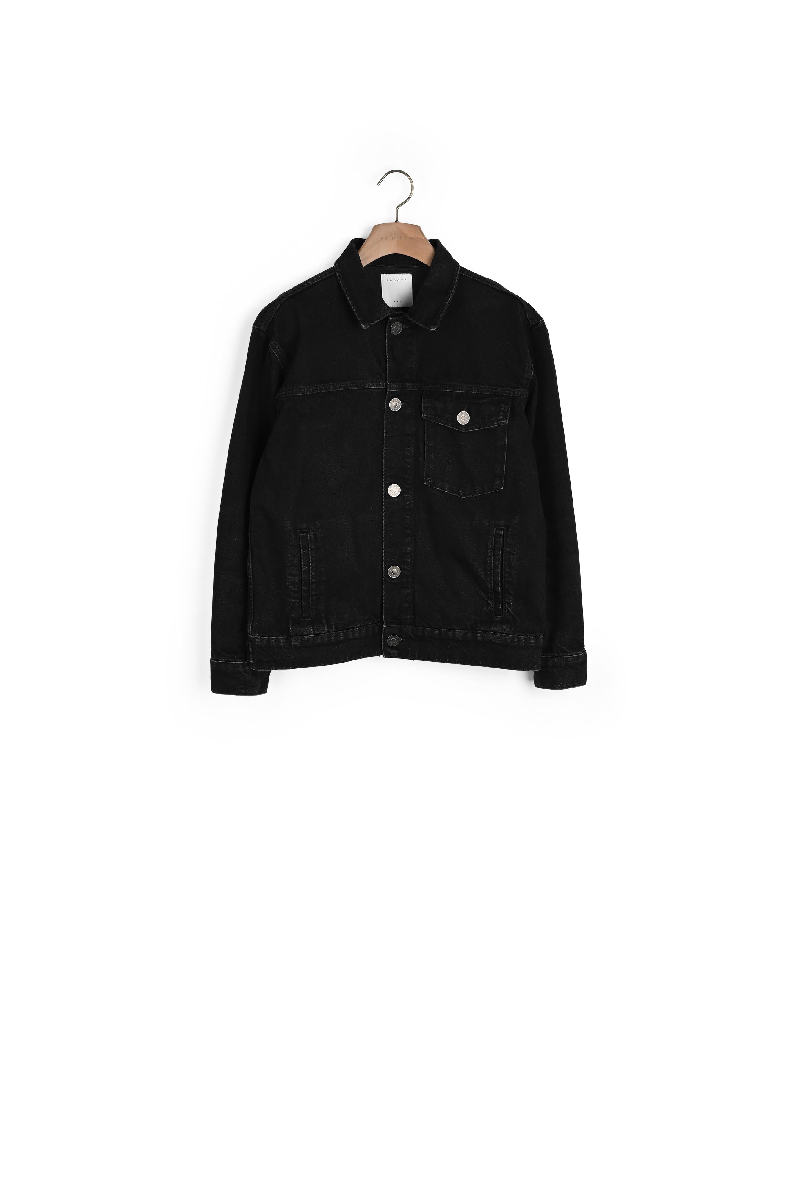 Veste en jean fit masculin avec patch Sandro seconde main