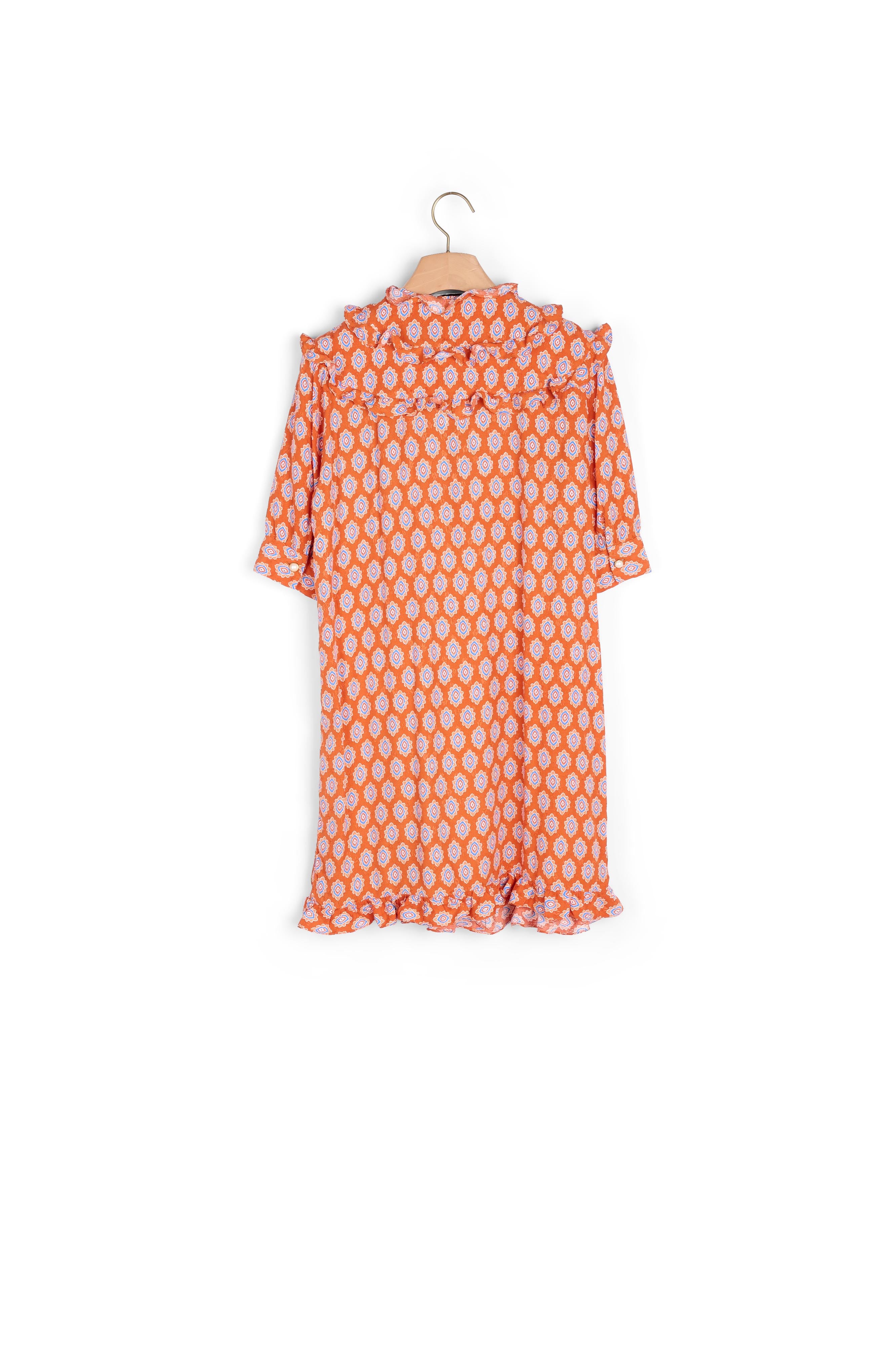 Robe courte imprimée avec volants Sandro seconde main
