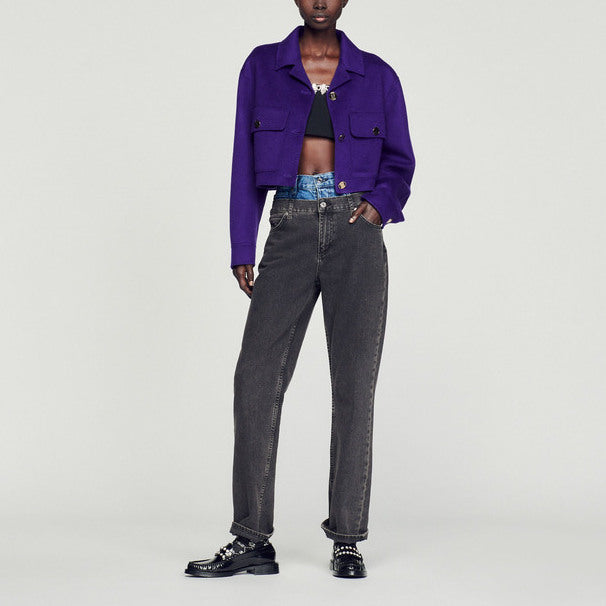 Manteau court en laine Sandro seconde main