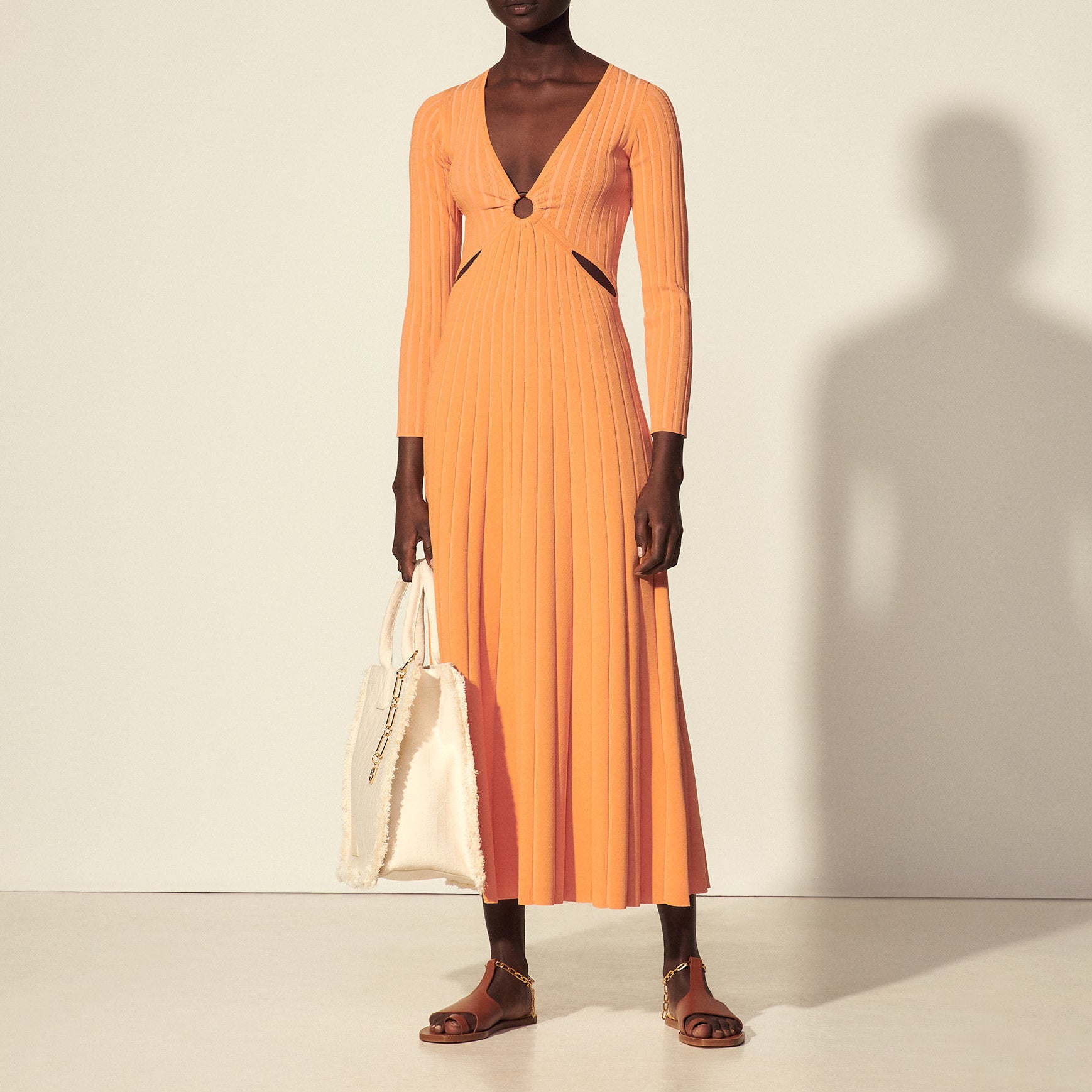 Robe longue en Maille Sandro seconde main